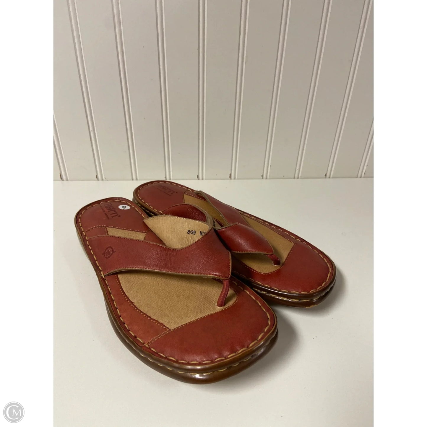 Sandals Flats By Born In Red, Size: 8