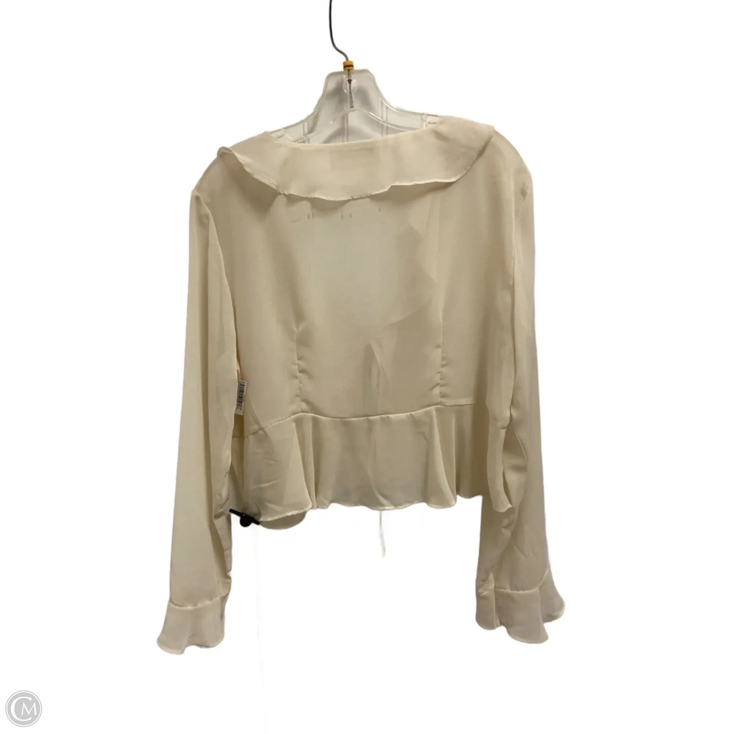 Top Long Sleeve By No Boundaries In Cream, Size: Xl