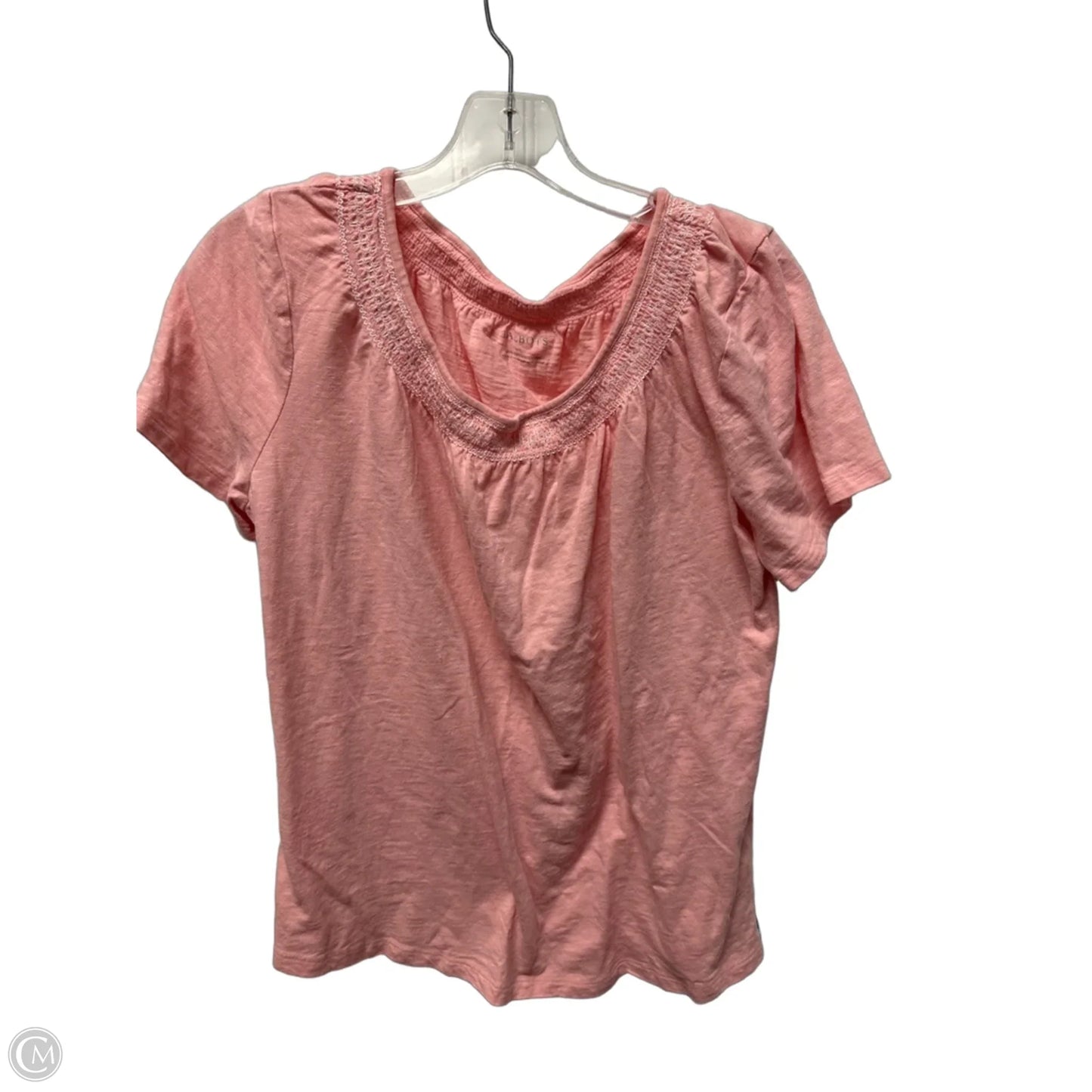 Top Short Sleeve By Talbots In Pink, Size: L