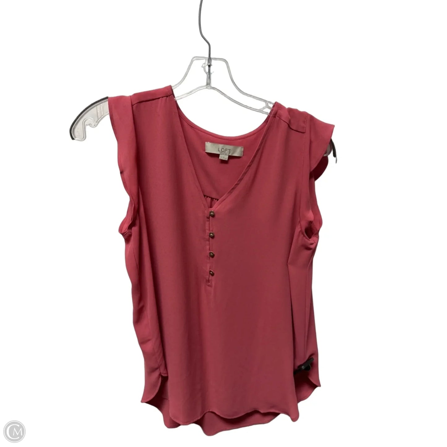 Top Sleeveless By Loft In Pink, Size: S