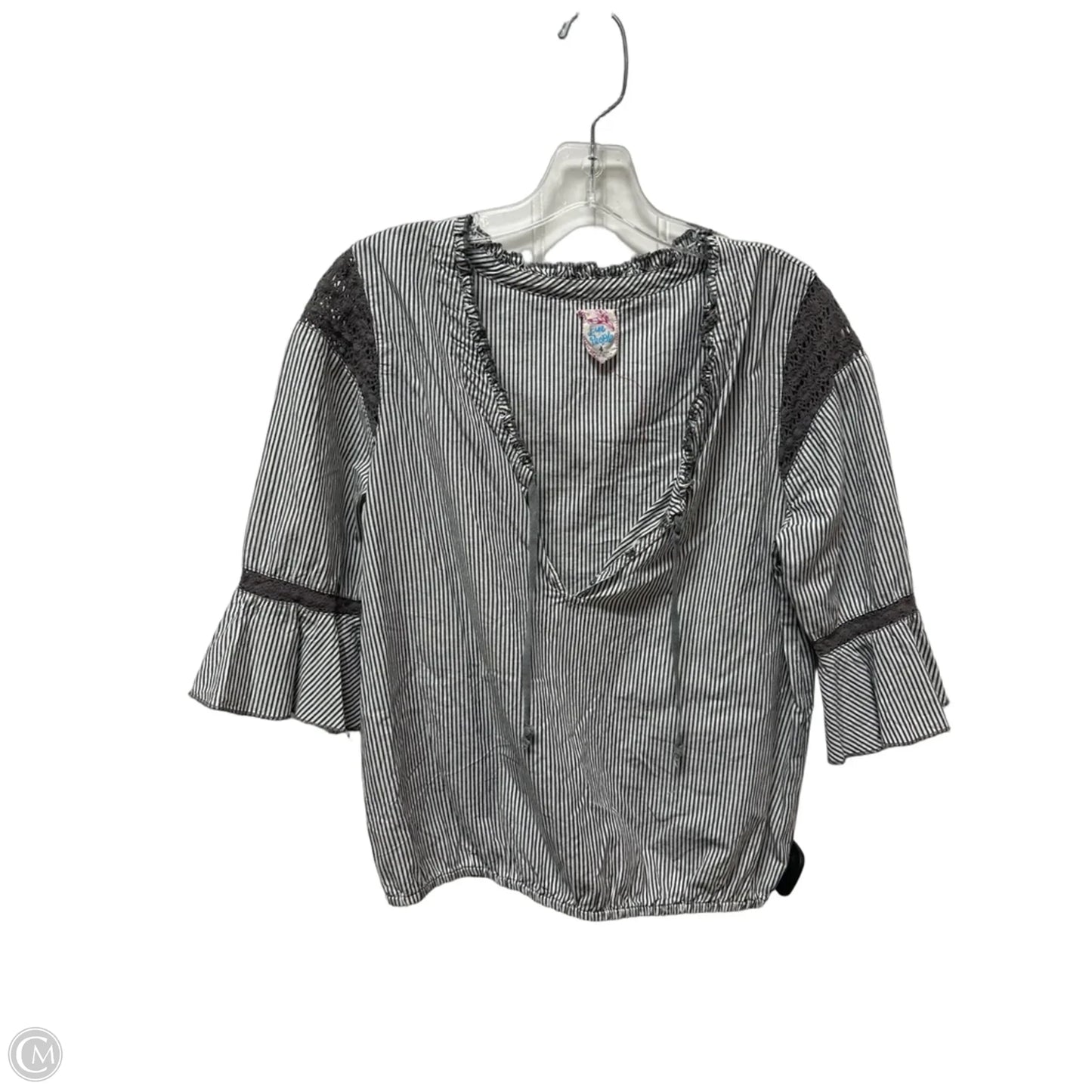 Top Long Sleeve By Free People In Striped Pattern, Size: S