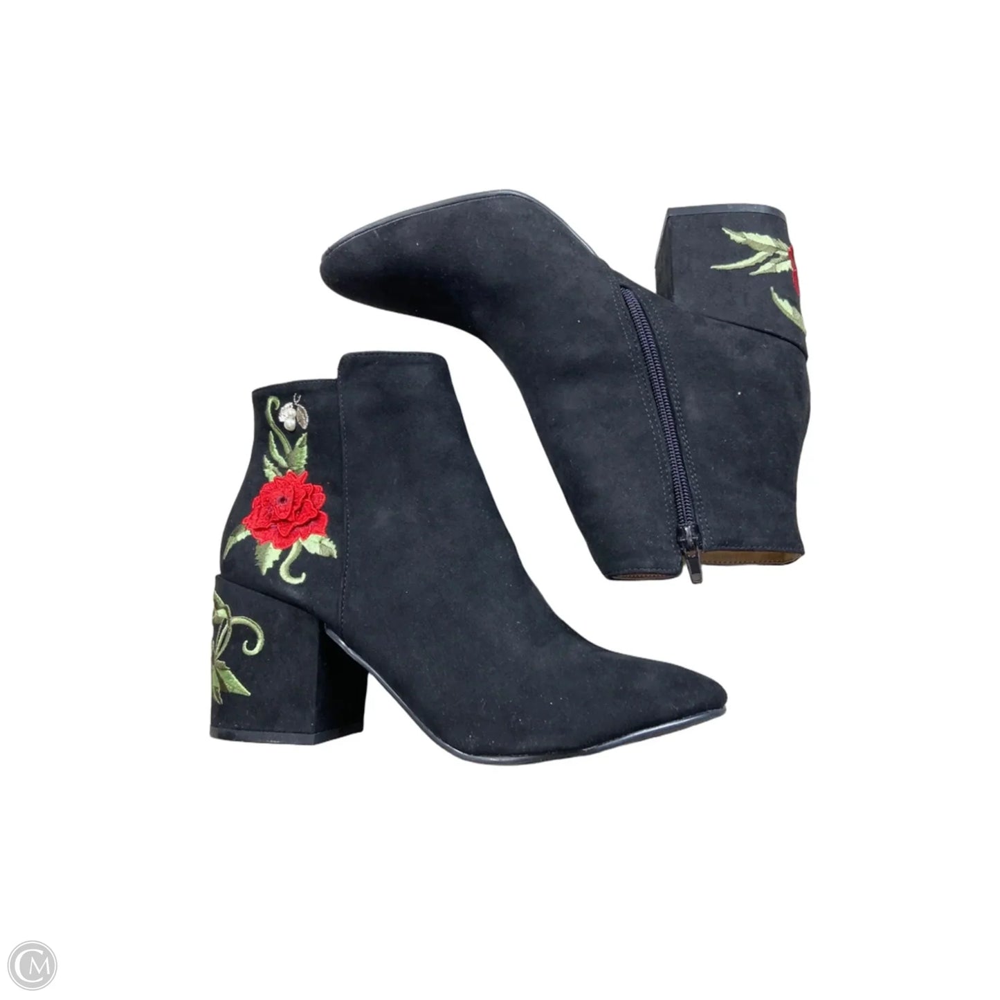 Boots Ankle Heels By Qupid In Black, Size: 10