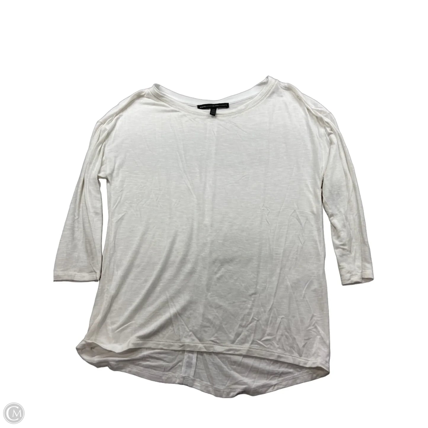 Top 3/4 Sleeve By White House Black Market In White, Size: Xs