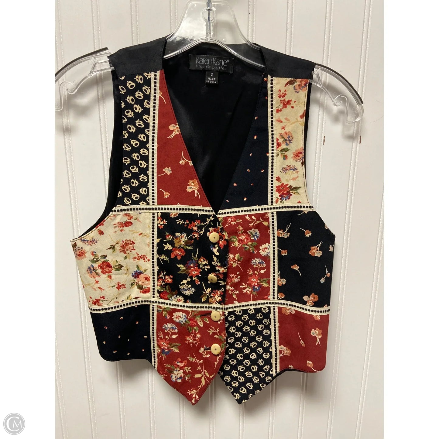 Vest Other By Karen Kane In Black & Red, Size: S