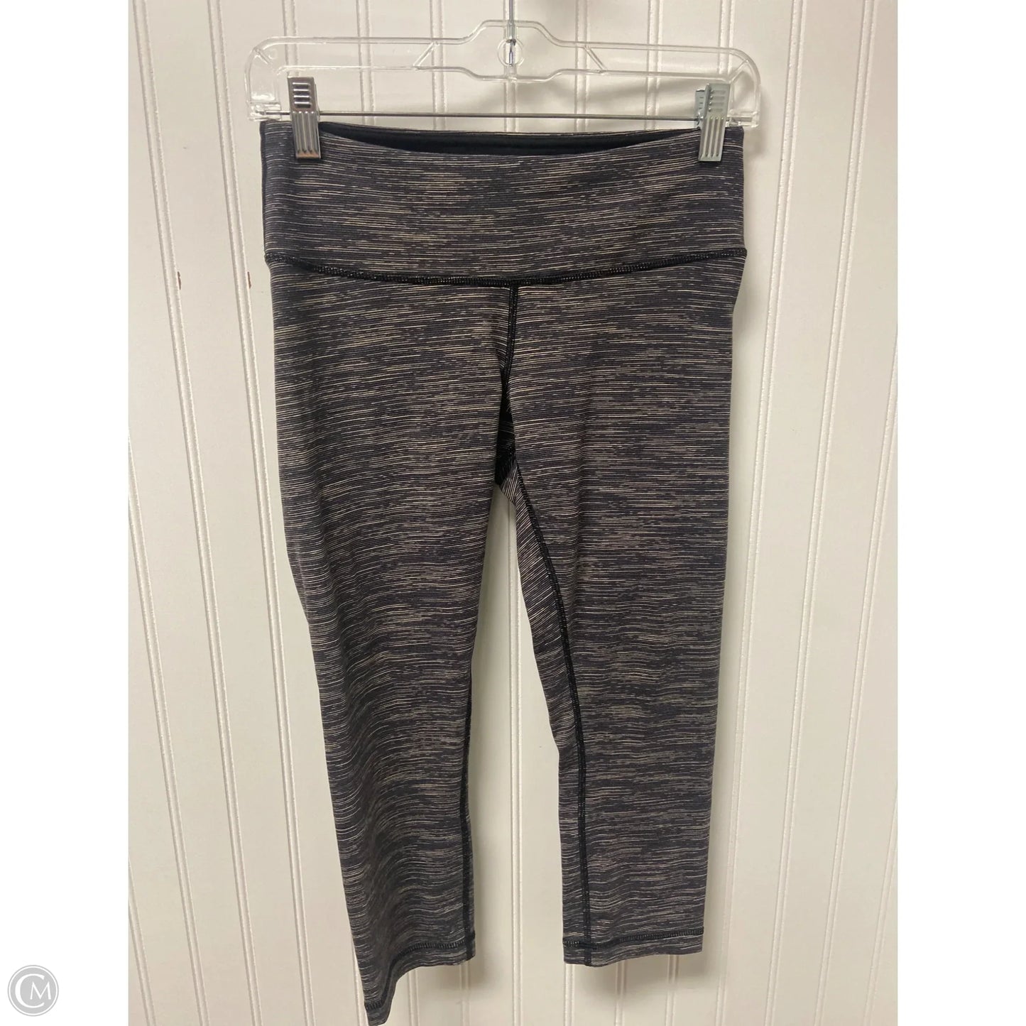 Athletic Leggings By Lululemon In Black & Cream, Size: S