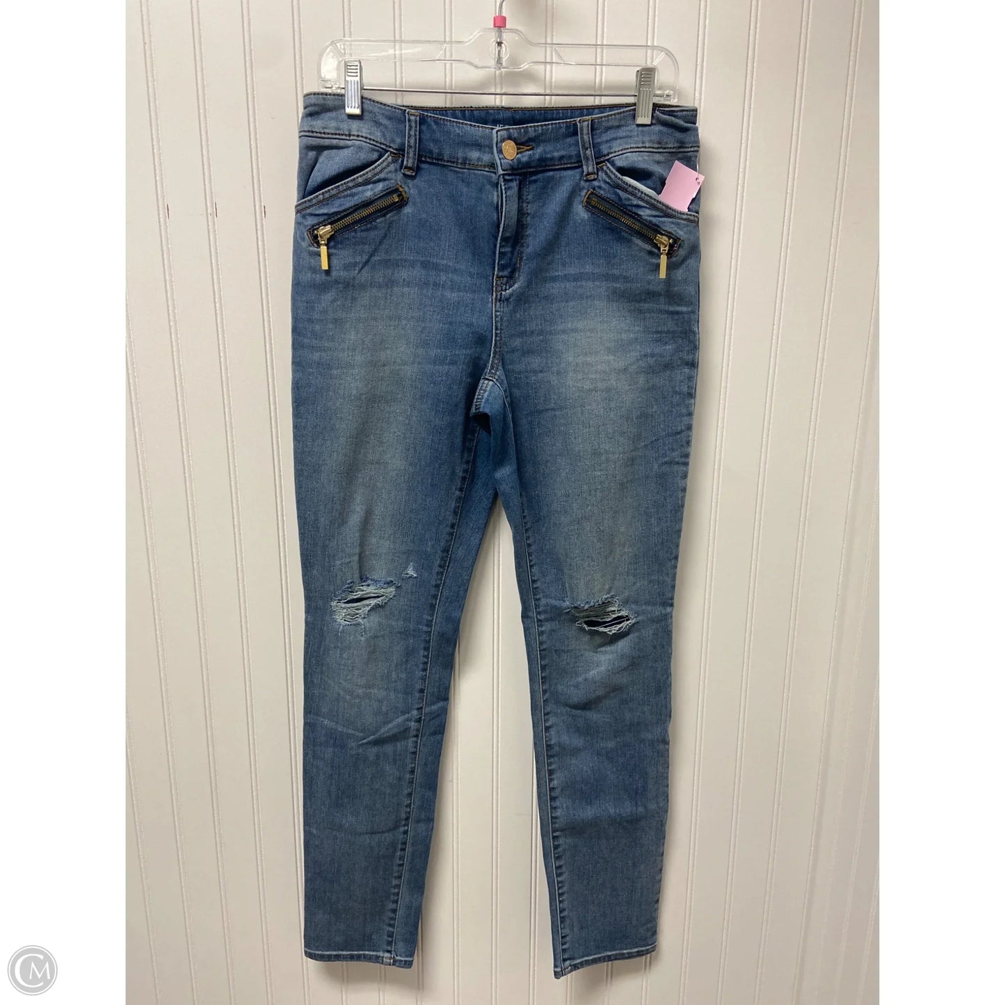 Jeans Cropped By Chicos In Blue Denim, Size: 4