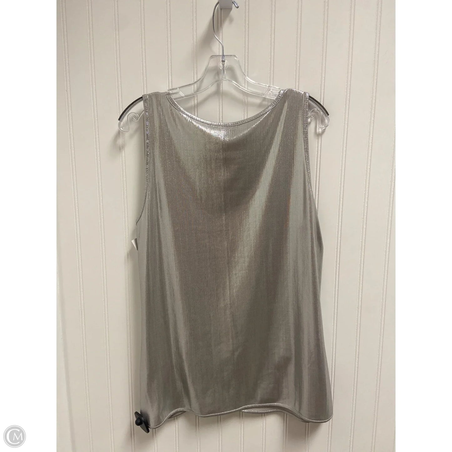 Top Sleeveless By Inc In Silver, Size: L