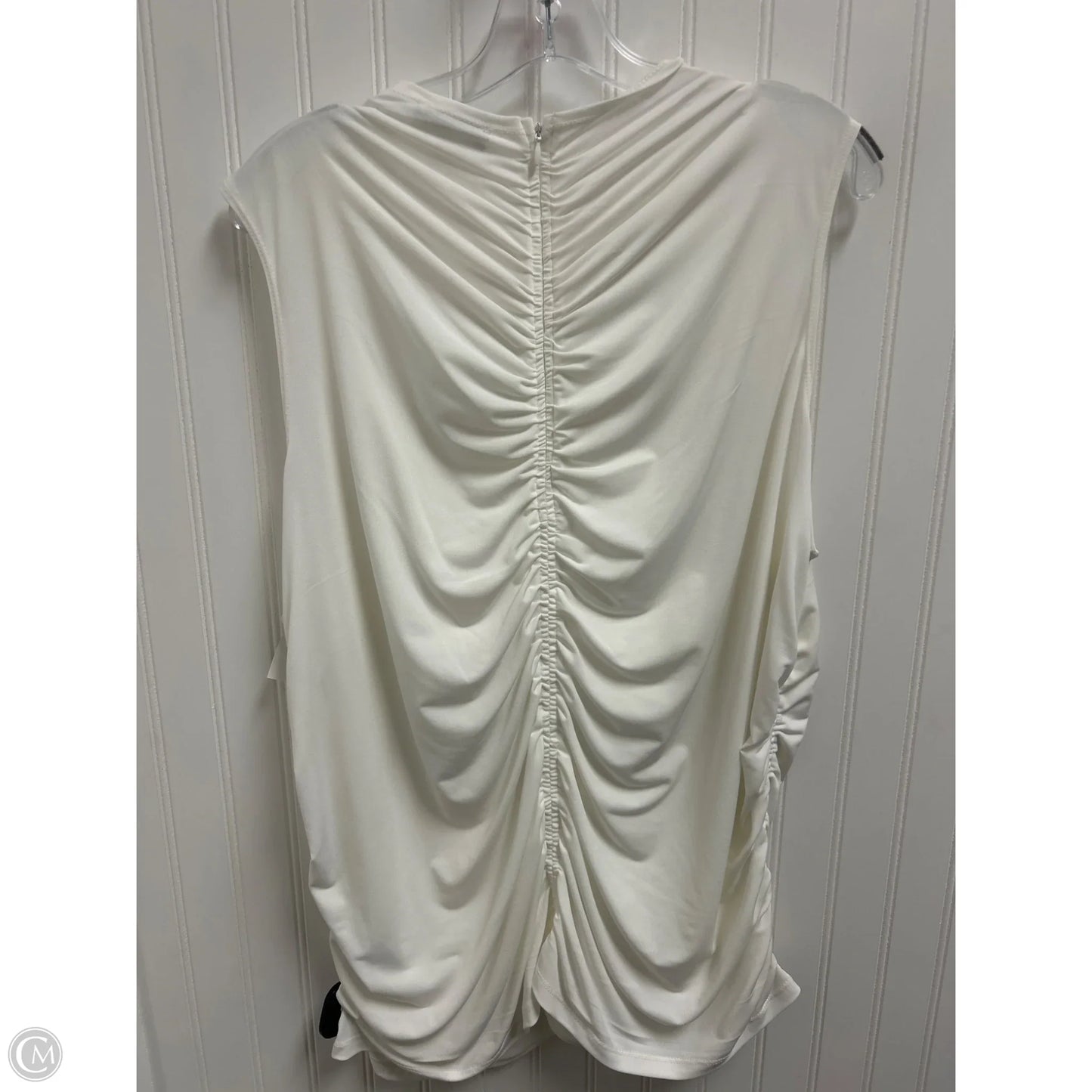 Top Sleeveless By Calvin Klein In White, Size: 2x