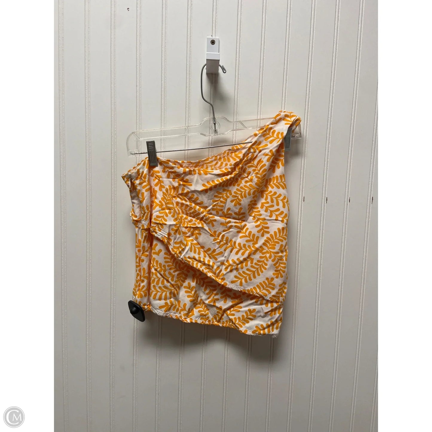 Top Sleeveless By Clothes Mentor In Orange & White, Size: S