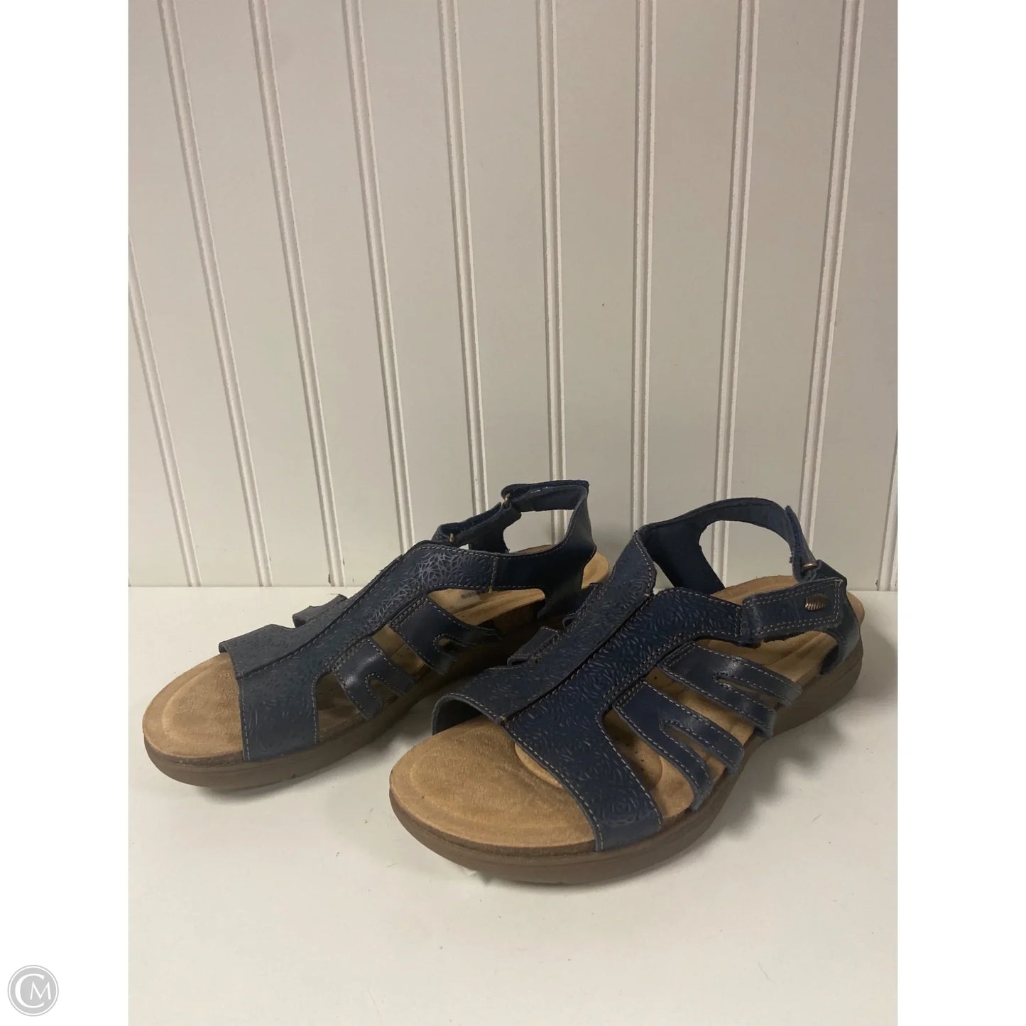 Sandals Flats By Clarks In Navy, Size: 9