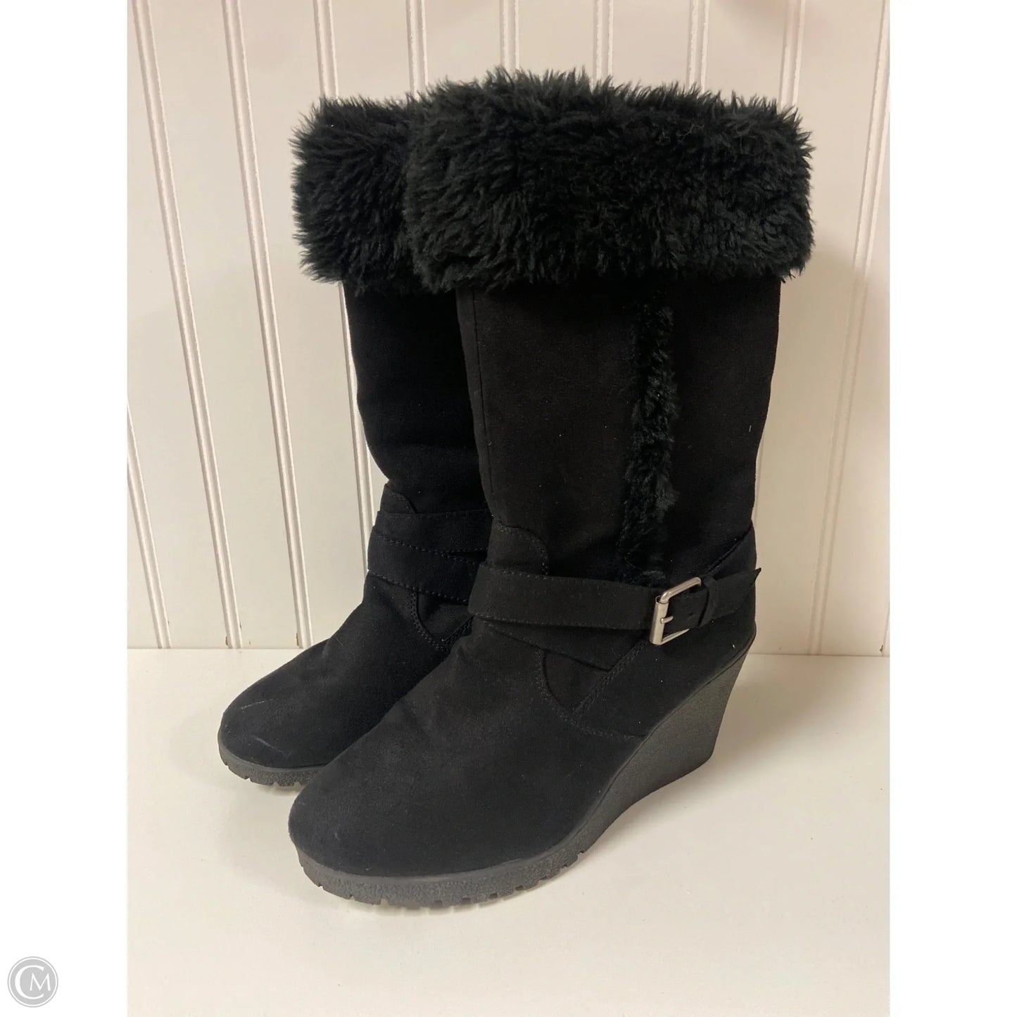 Boots Mid-calf Heels By American Eagle In Black, Size: 9