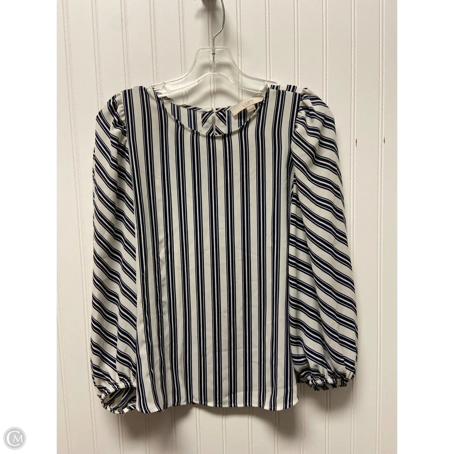 Top Long Sleeve By Loft In Striped Pattern, Size: Xsp