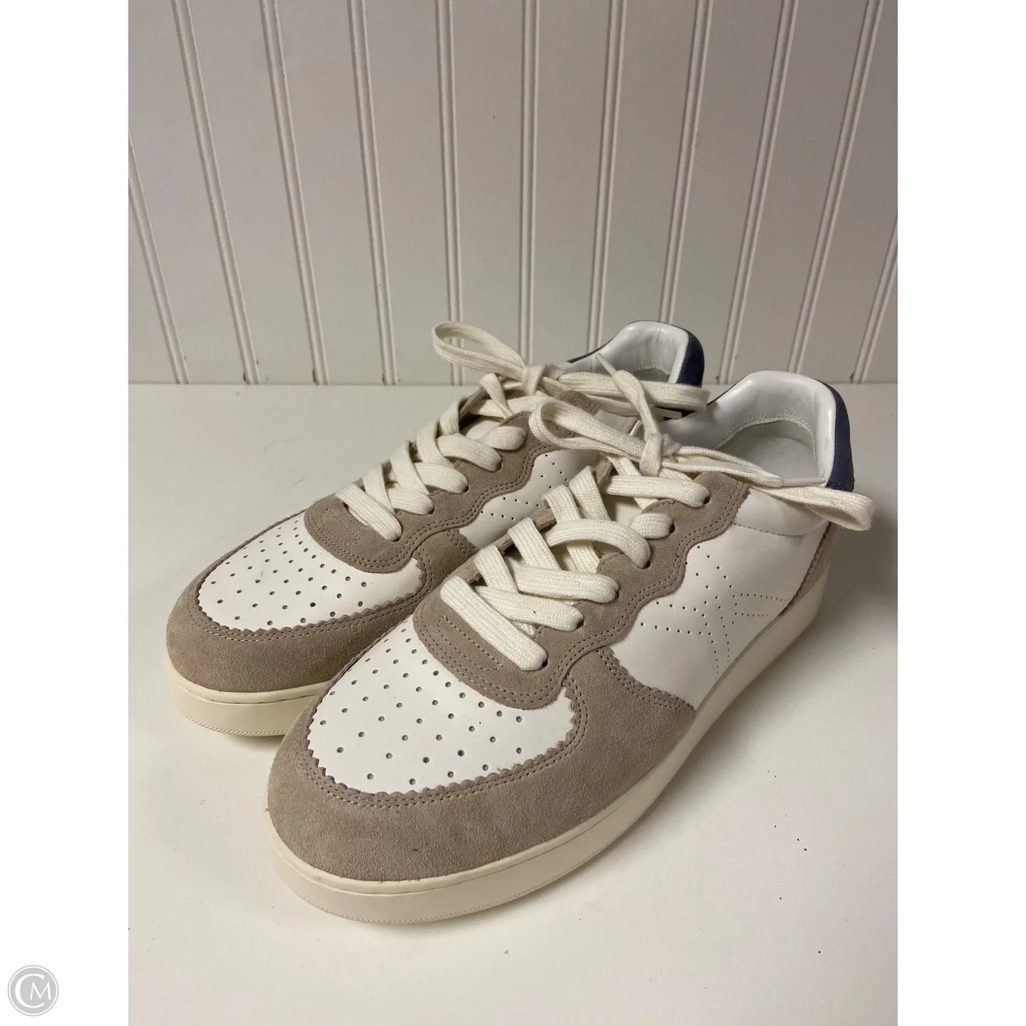 Shoes Sneakers By Veronica Beard In Tan & White, Size: 10.5