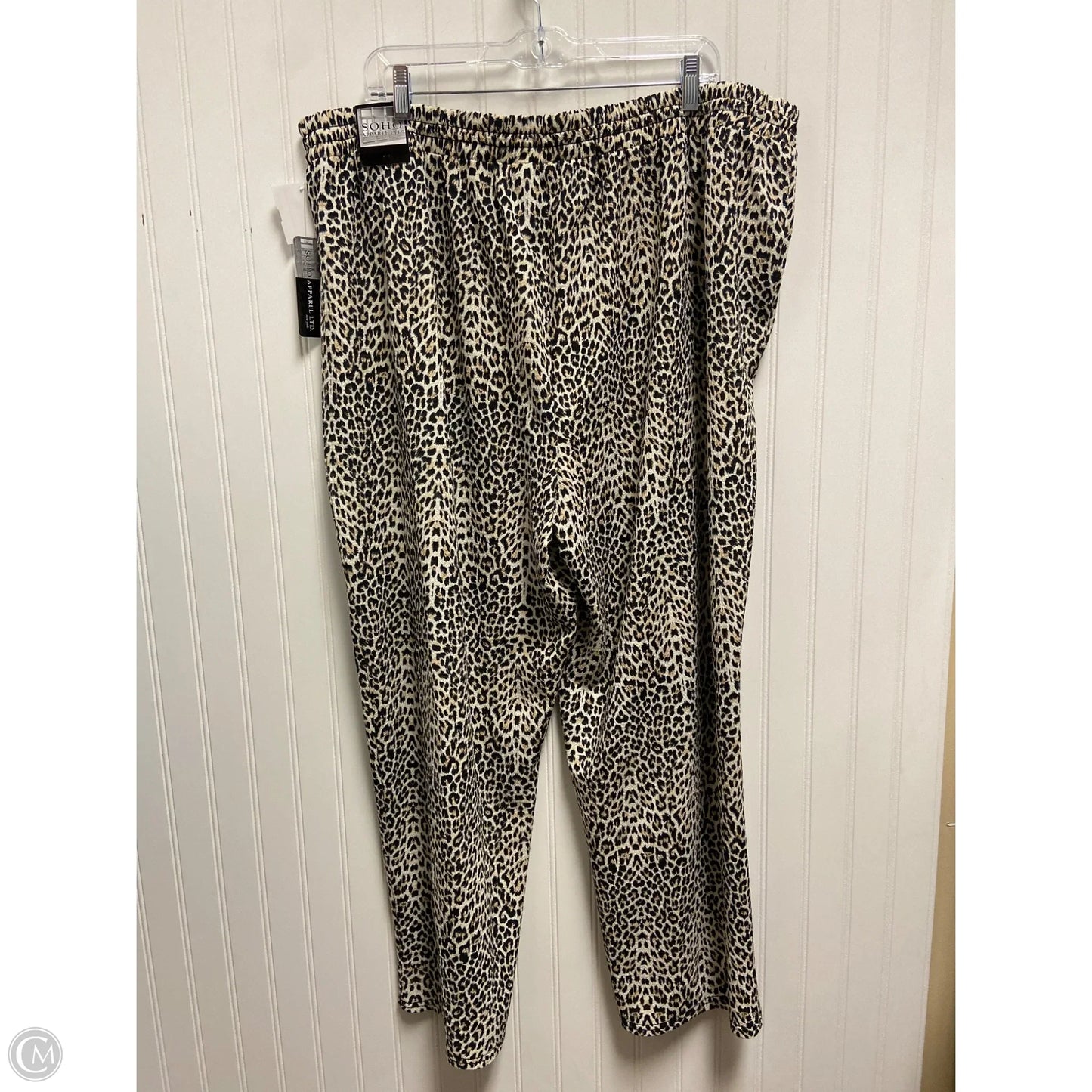 Pants Wide Leg By Soho Apparel In Animal Print, Size: 3x