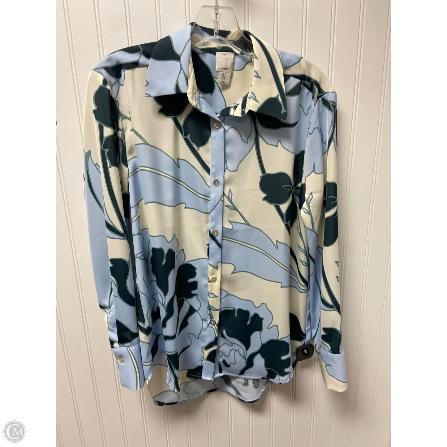 Top Long Sleeve By Joie In Blue & White, Size: S