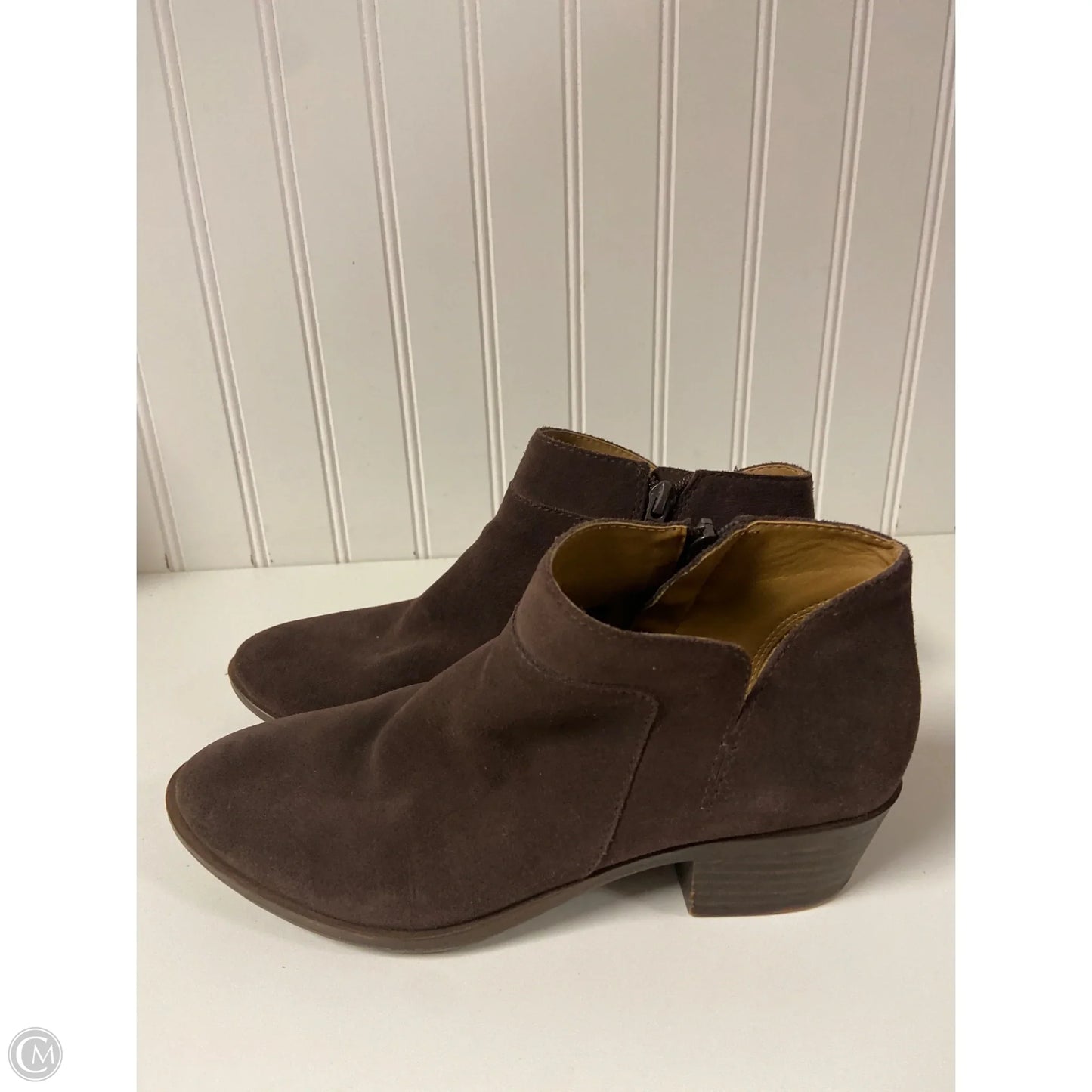Boots Ankle Heels By Lucky Brand In Brown, Size: 7