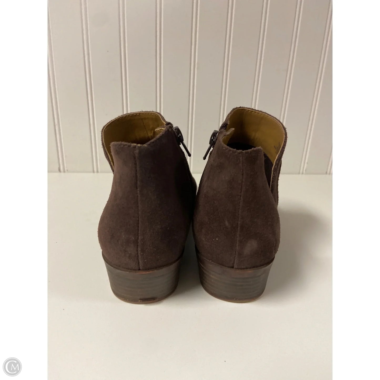 Boots Ankle Heels By Lucky Brand In Brown, Size: 7