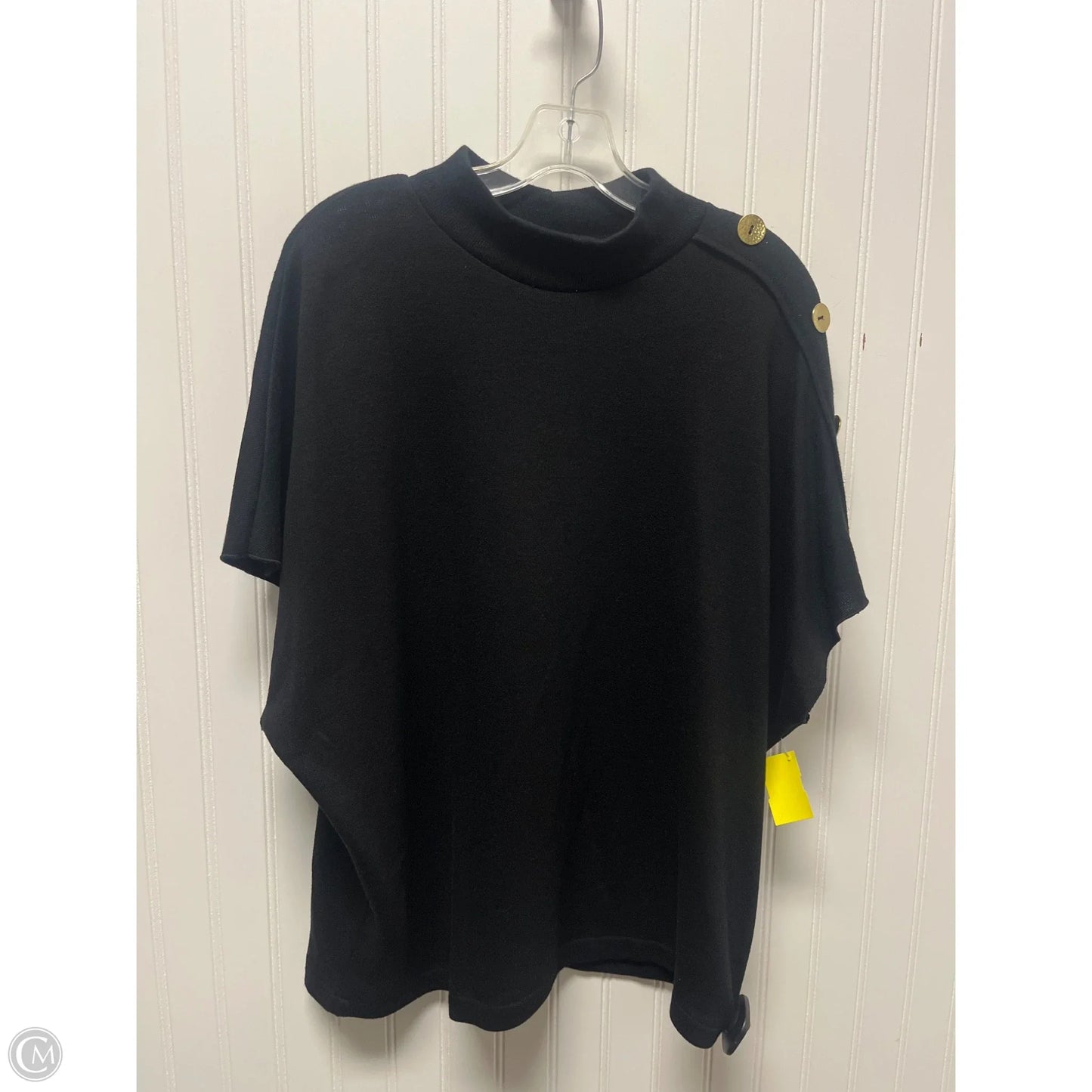 Sweater Short Sleeve By Zara In Black, Size: L