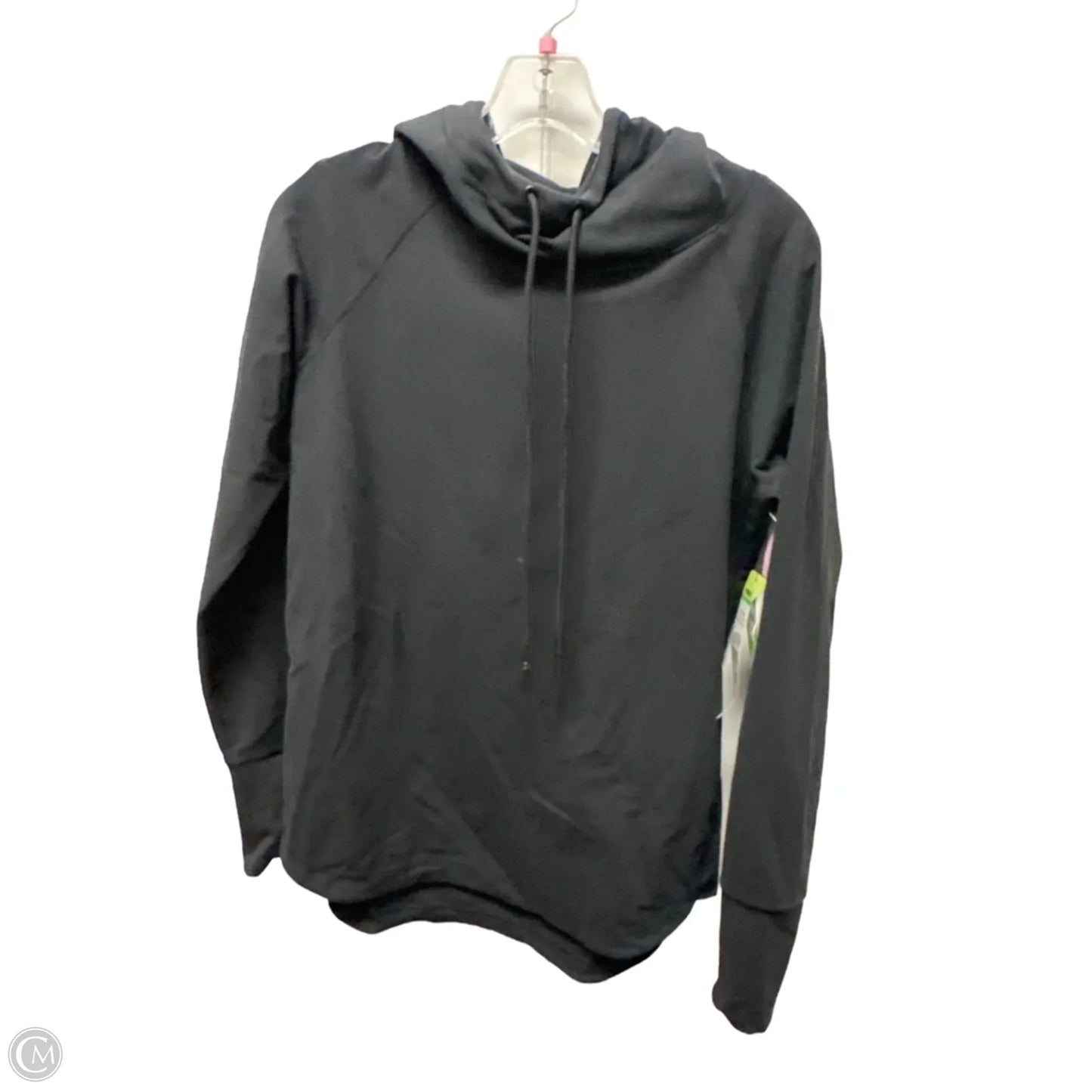 Athletic Top Long Sleeve Hoodie By Mono B In Black, Size: S