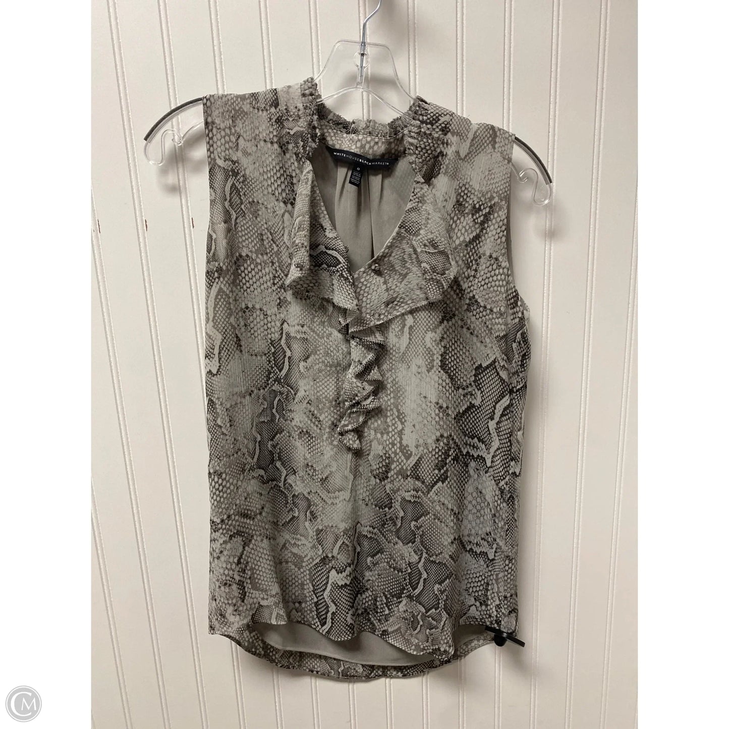 Top Sleeveless By White House Black Market In Grey, Size: 0