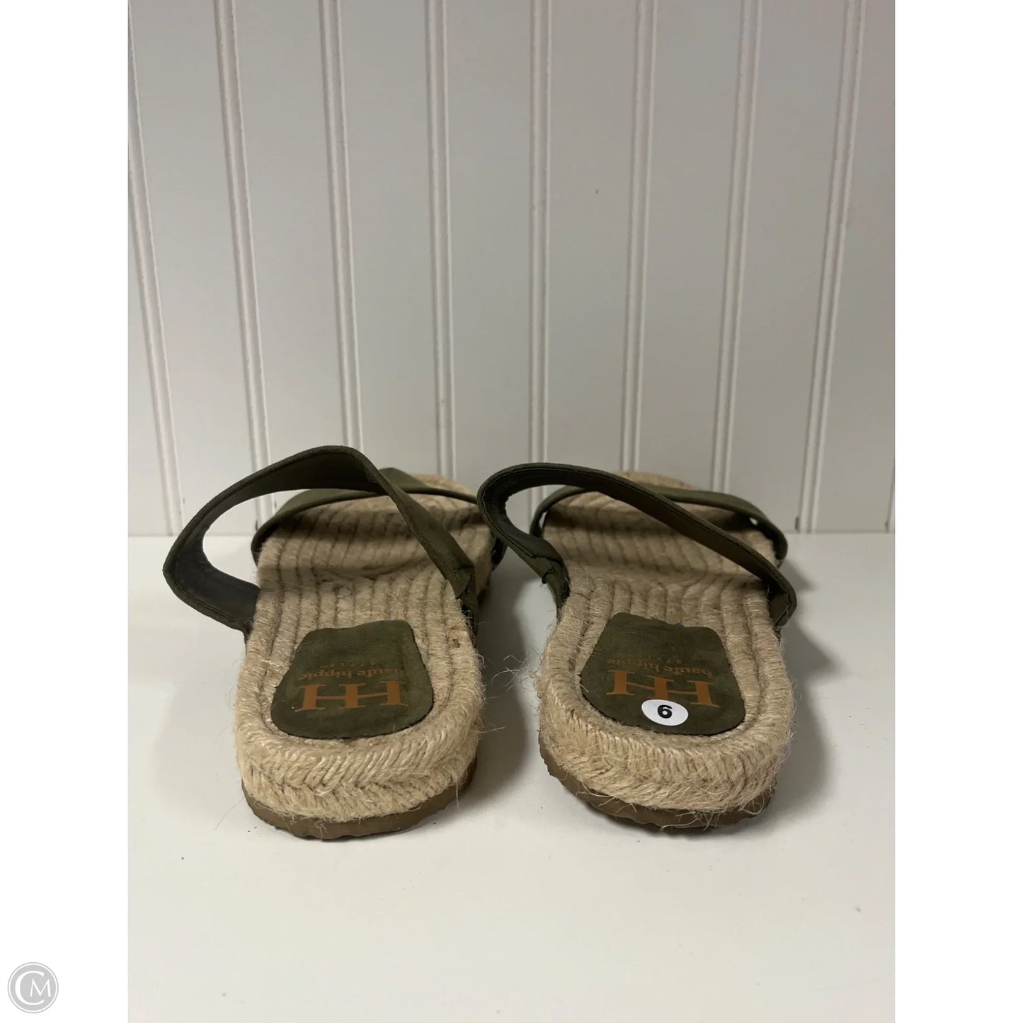 Sandals Flats By Haute Hippie In Cream & Green, Size: 9