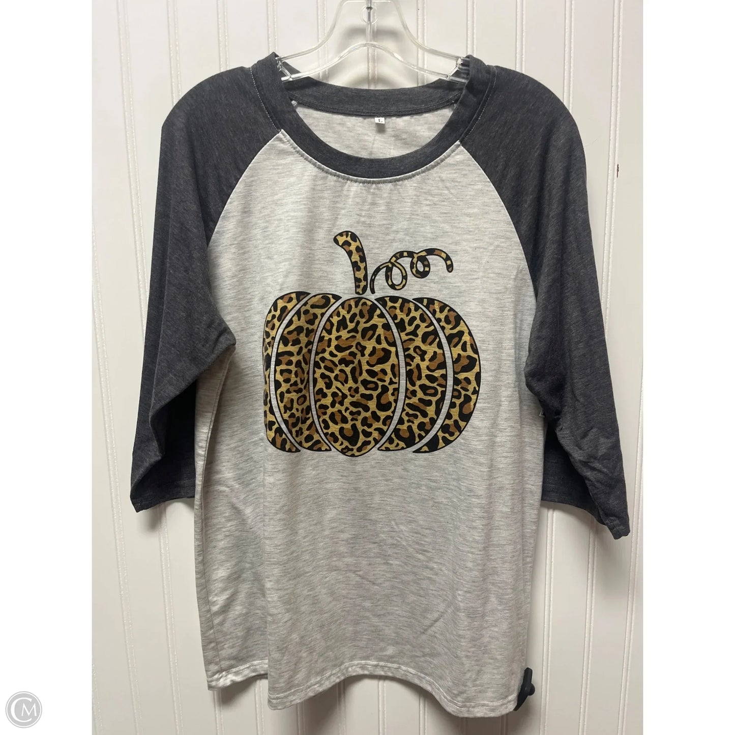 Top 3/4 Sleeve By Clothes Mentor In Grey, Size: L