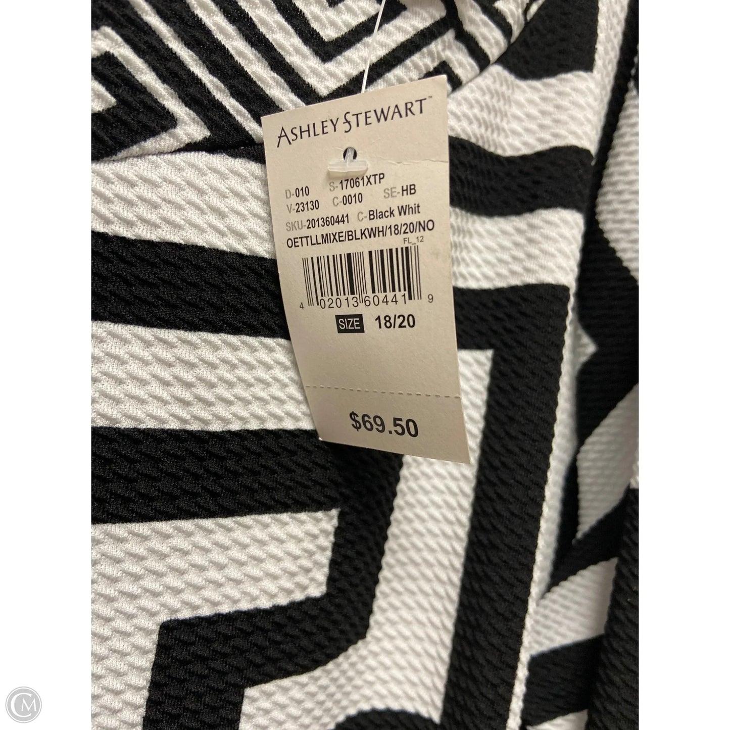 Dress Casual Maxi By Ashley Stewart In Black & White, Size: 1x