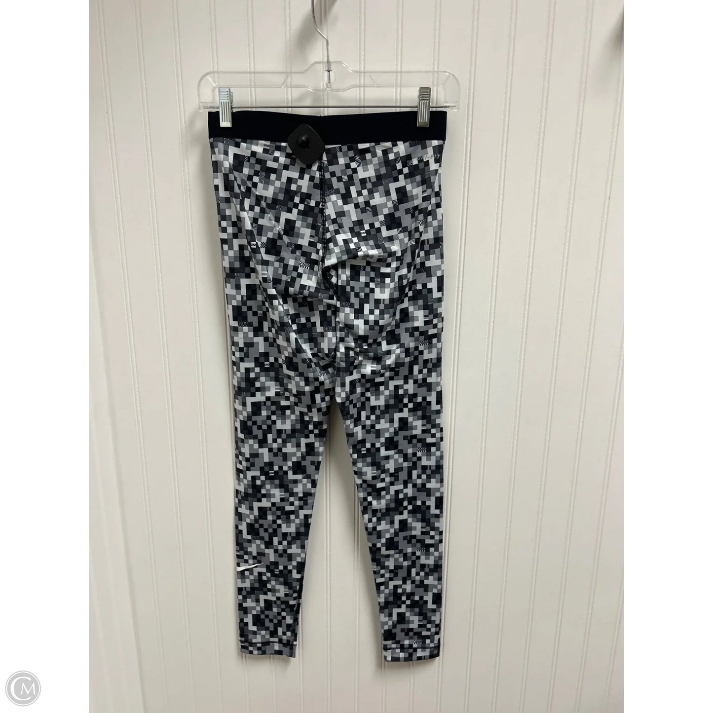 Athletic Leggings By Nike In Black & Grey, Size: S
