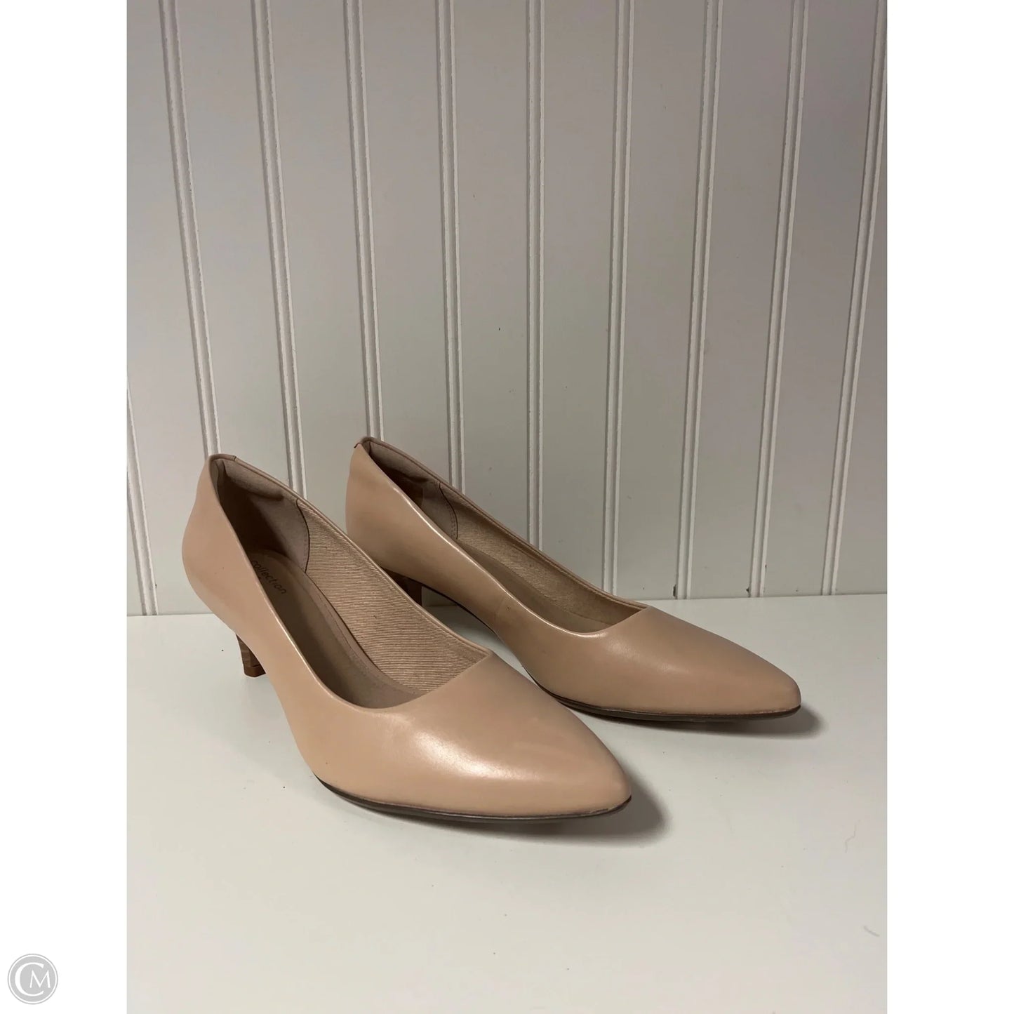 Shoes Heels Kitten By Clarks In Cream, Size: 9