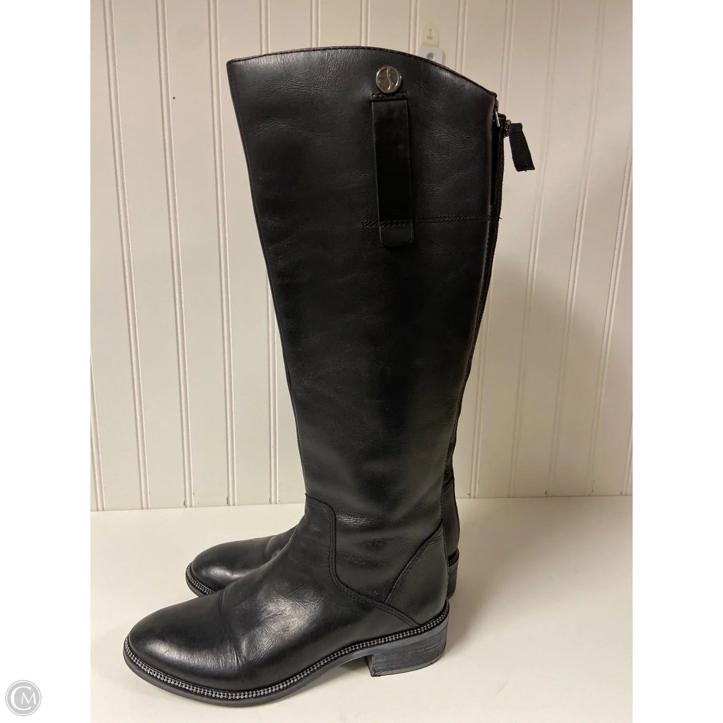 Boots Knee Heels By Franco Sarto In Black, Size: 7
