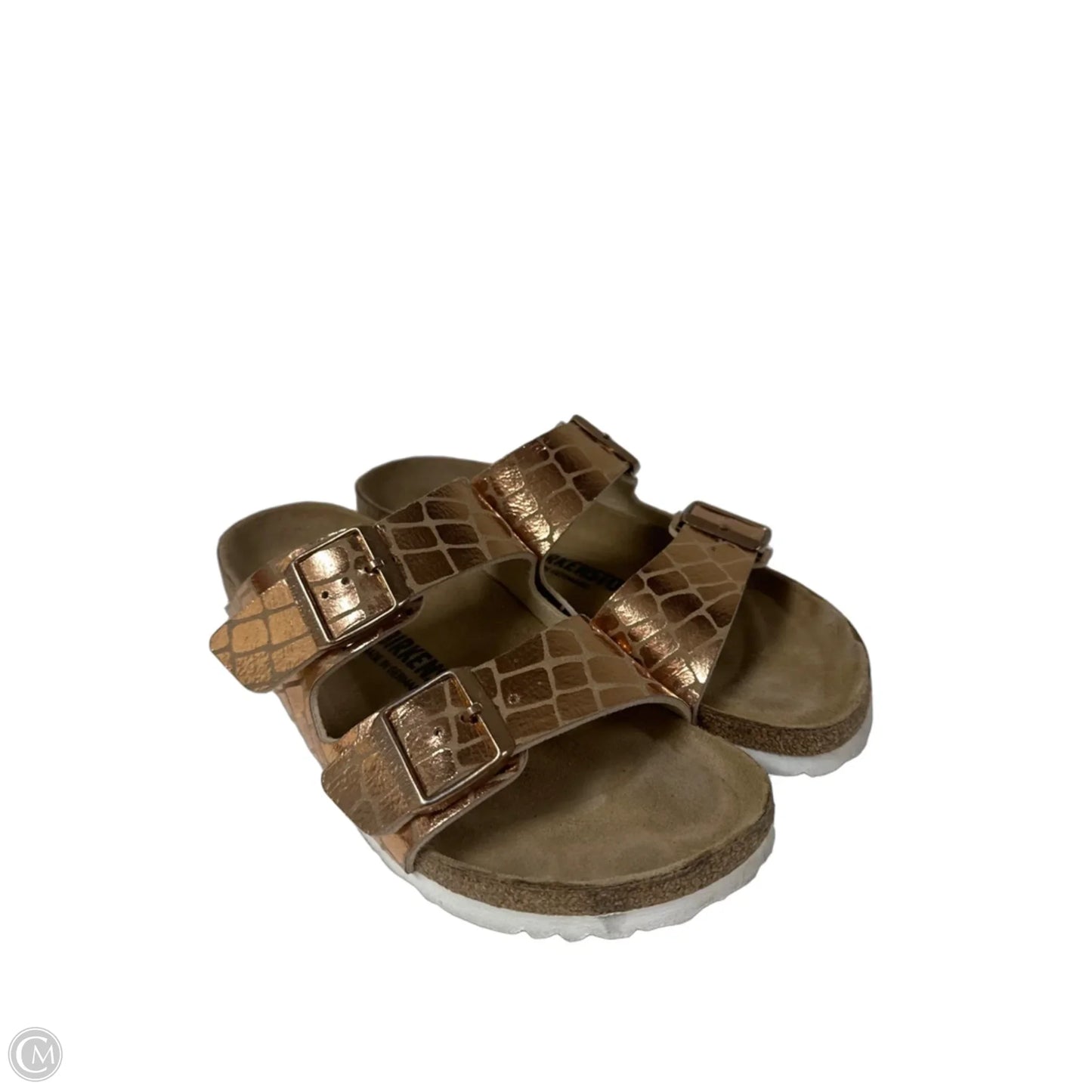 Sandals Flats By Birkenstock In Rose Gold, Size: 8