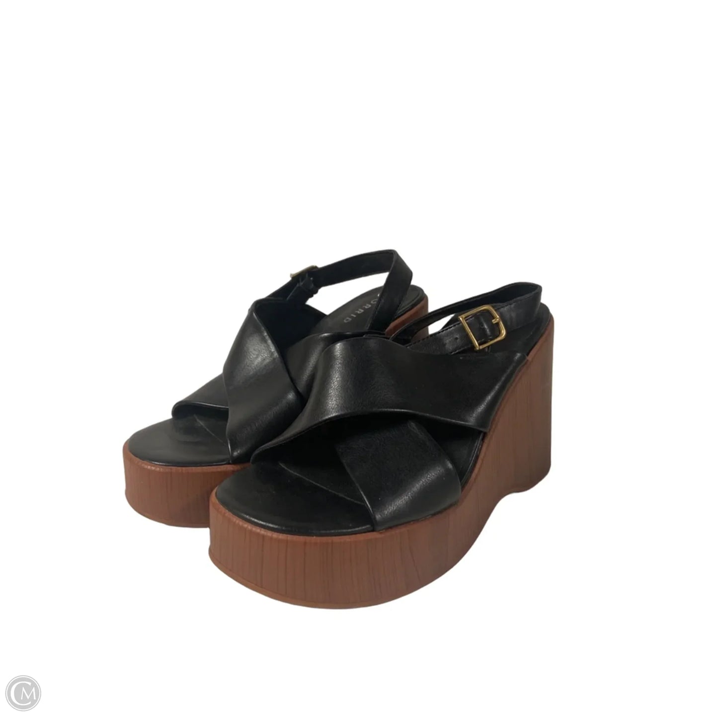 Shoes Heels Wedge By Torrid In Black & Brown, Size: 9