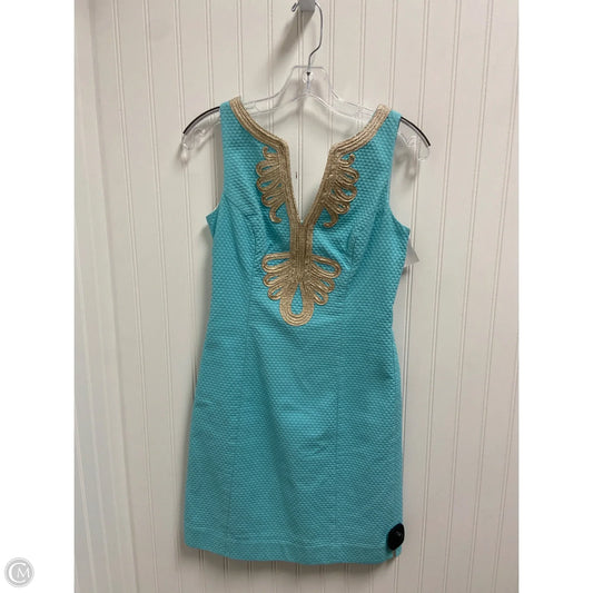 Dress Designer By Lilly Pulitzer In Blue & Gold, Size: Xs