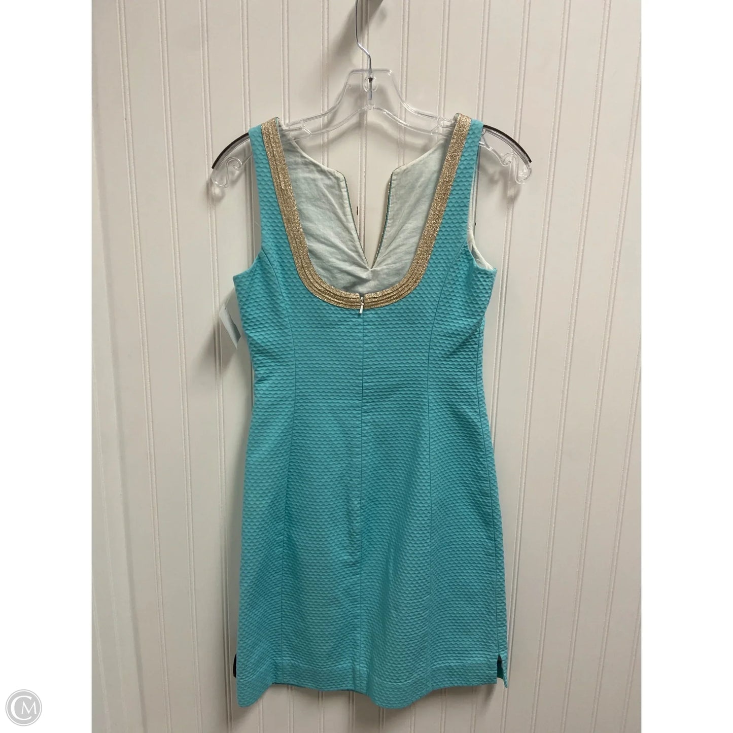 Dress Designer By Lilly Pulitzer In Blue & Gold, Size: Xs