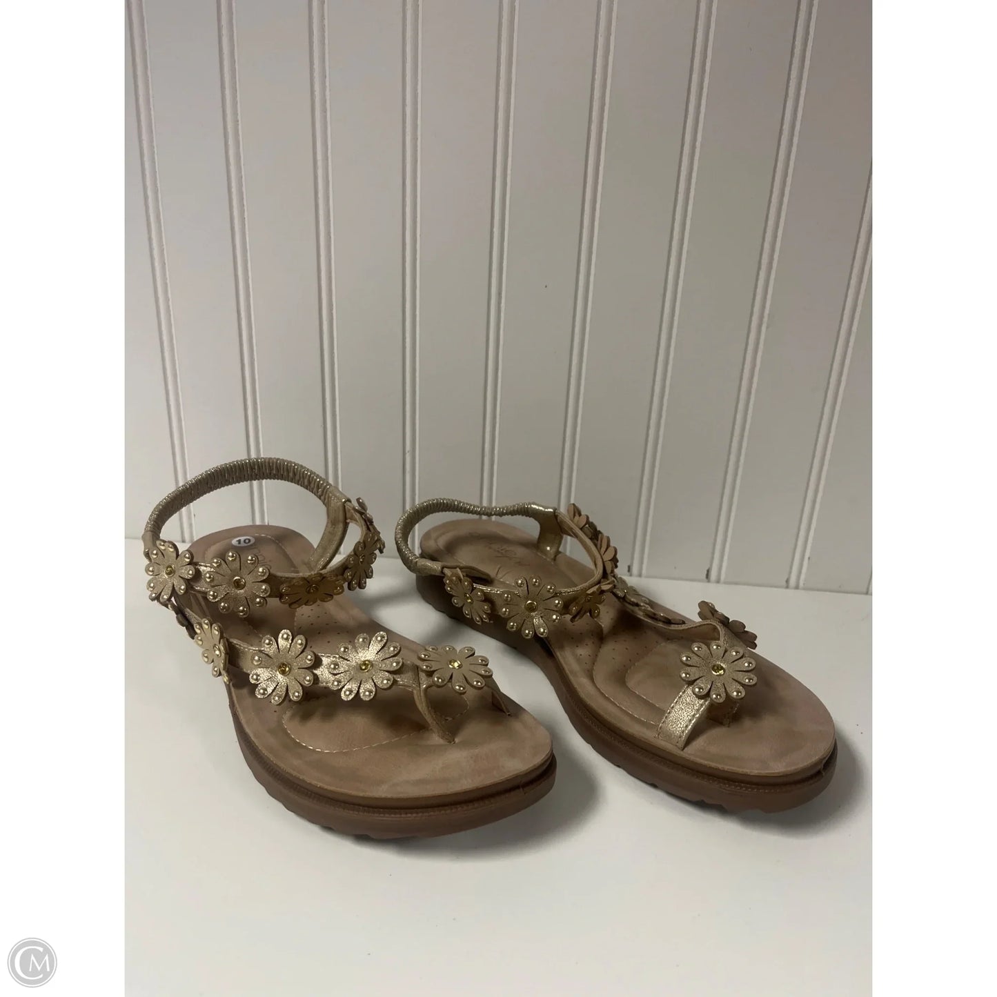 Sandals Flats By Annie In Tan, Size: 10