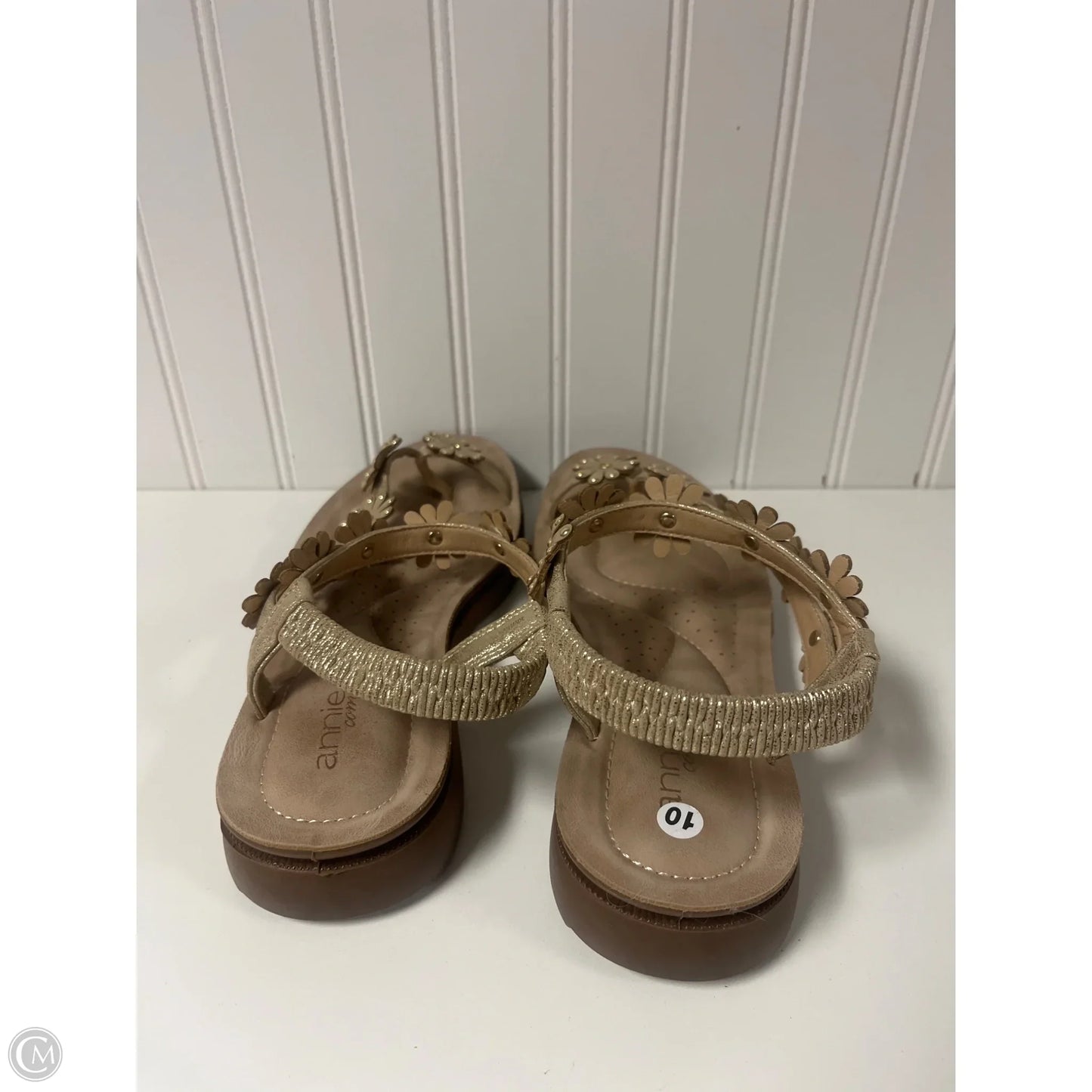 Sandals Flats By Annie In Tan, Size: 10