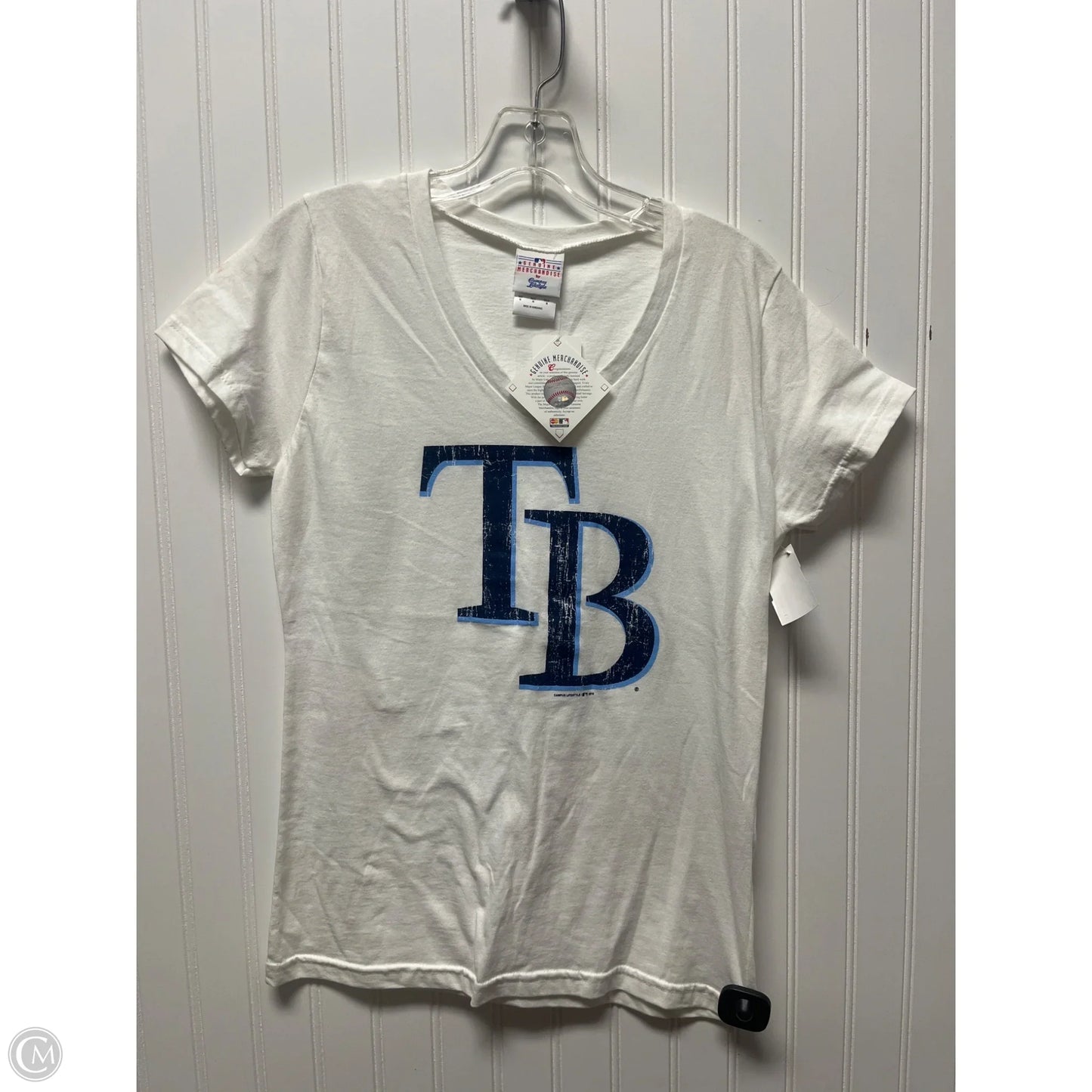 Athletic Top Short Sleeve By Clothes Mentor In White, Size: M