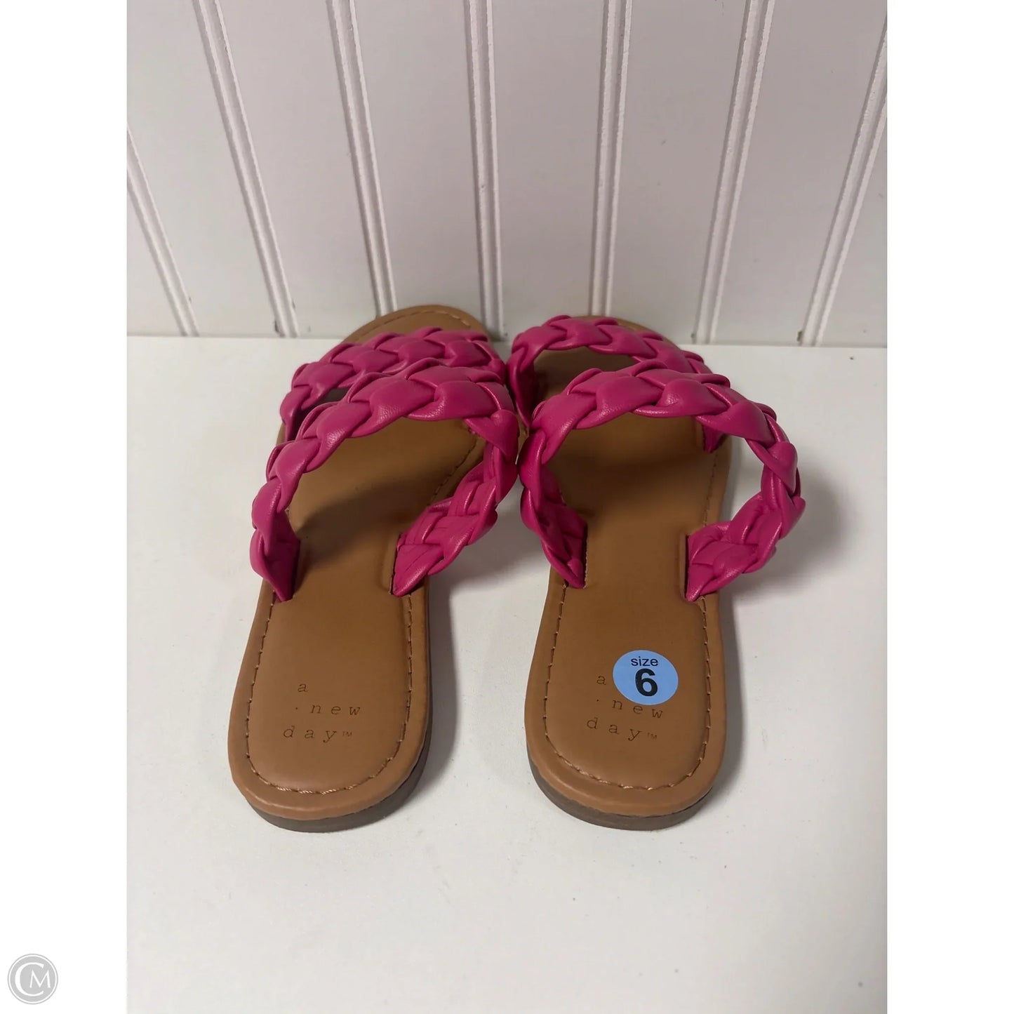 Sandals Flats By A New Day In Pink & Tan, Size: 6