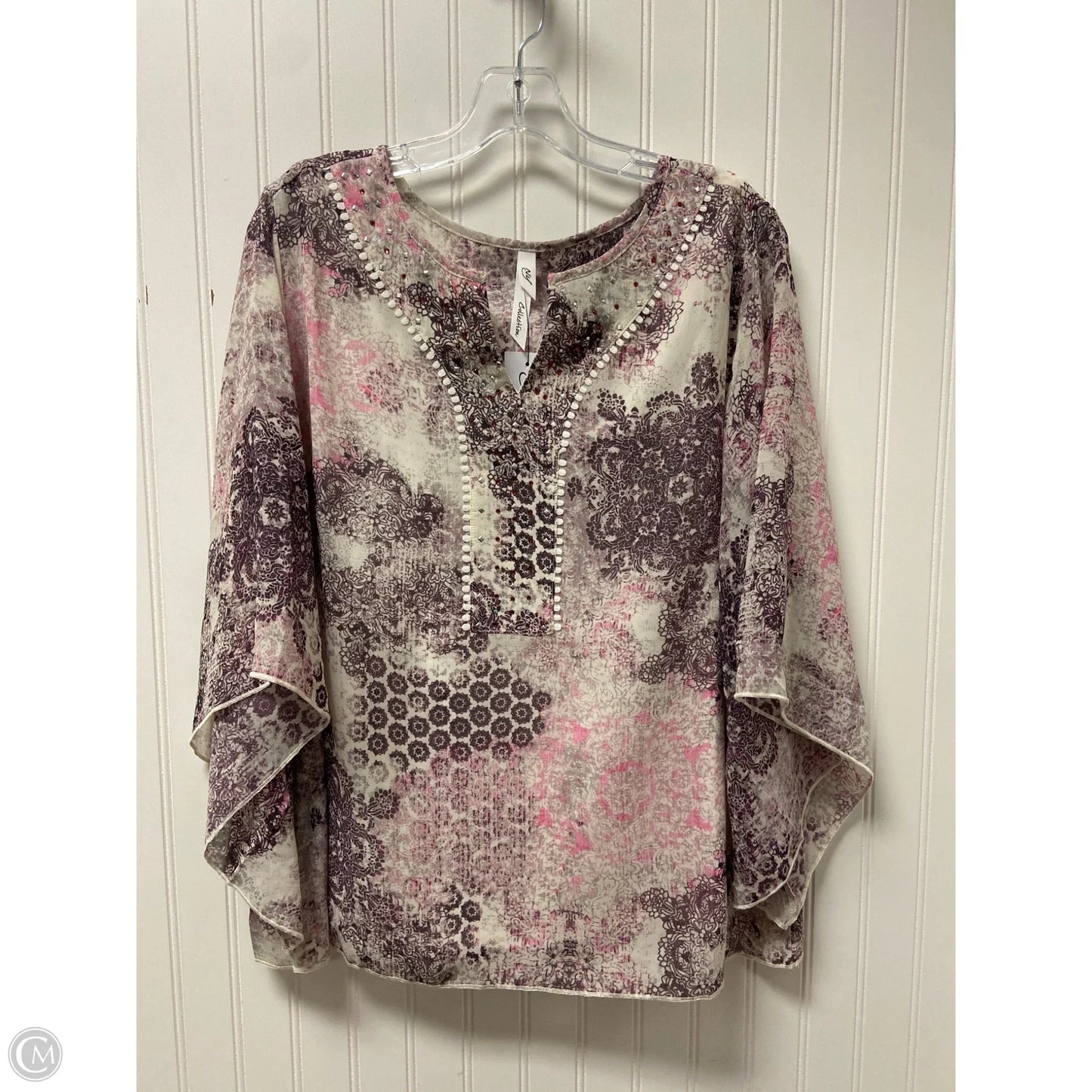 Top Long Sleeve By Ny Collection In Purple, Size: M