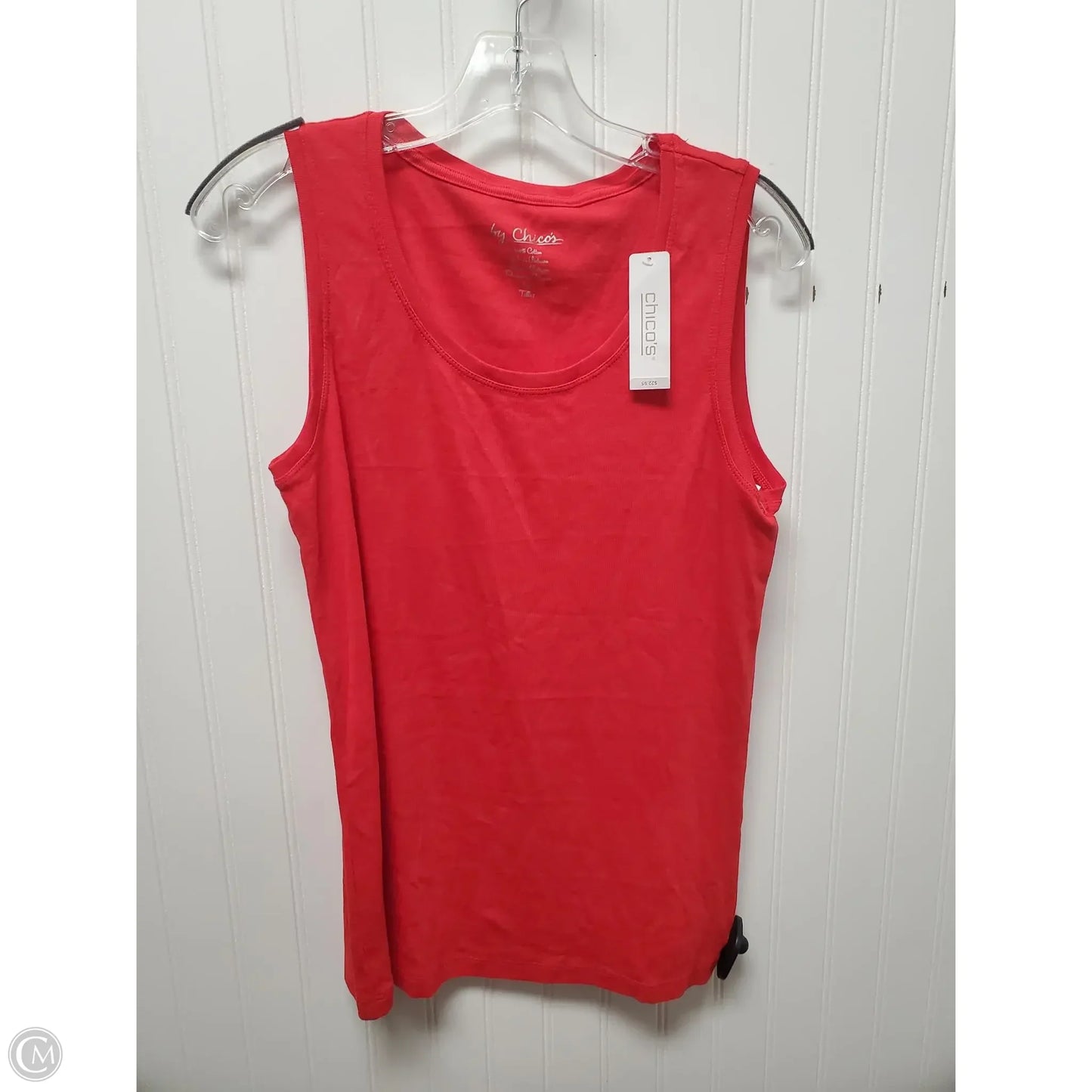 Top Sleeveless By Chicos In Red, Size: M