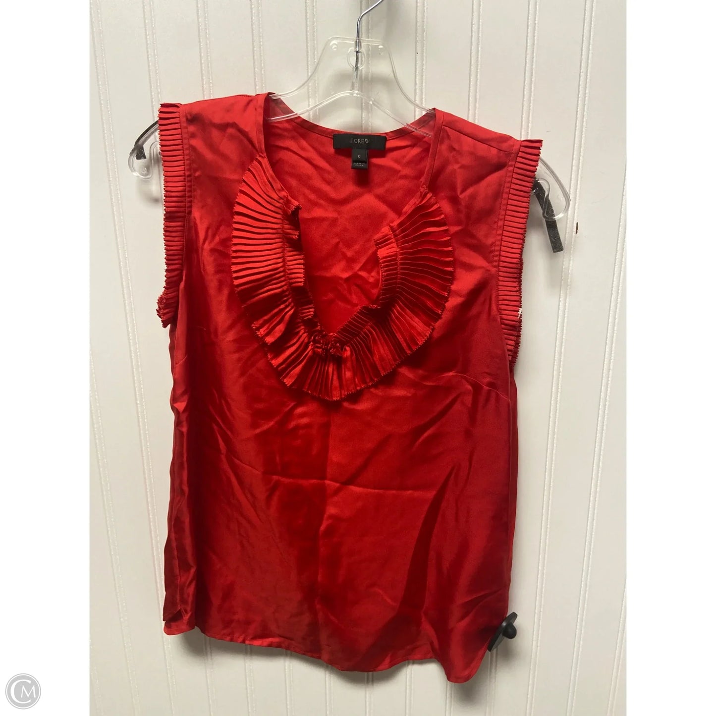 Top Sleeveless By J. Crew In Red, Size: 0