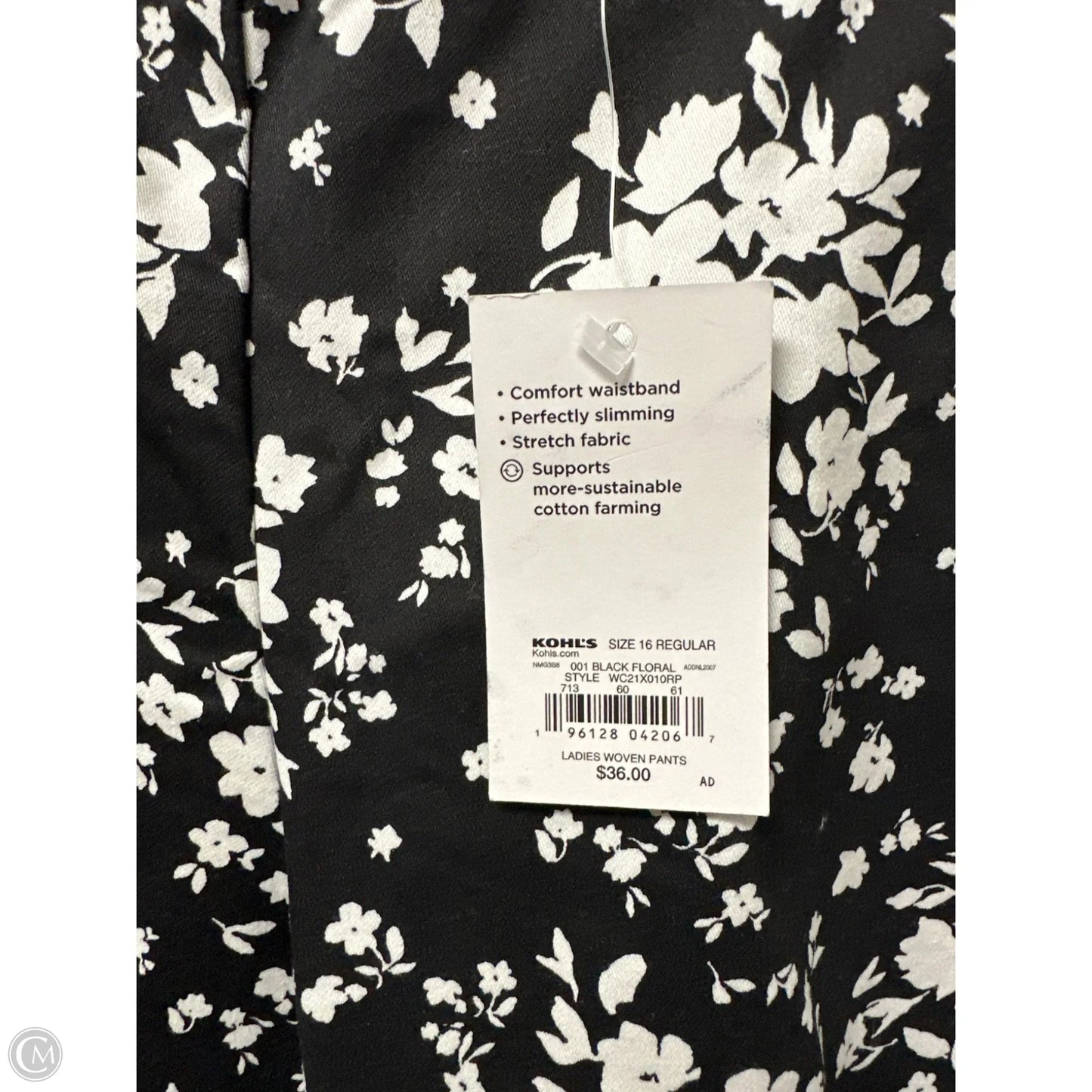 Pants Cropped By Croft And Barrow In Black & White, Size: 16