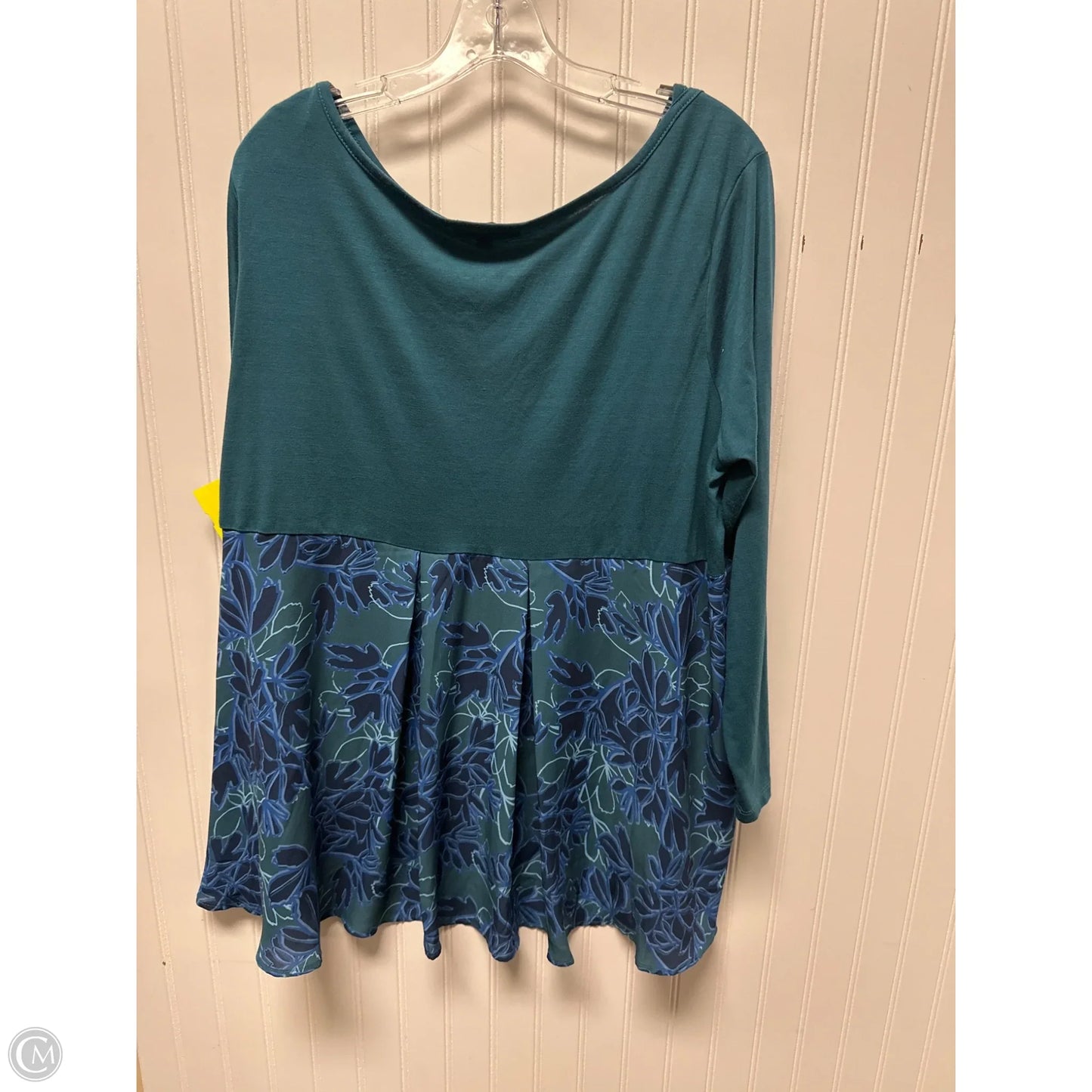 Top Long Sleeve By Dg2 In Blue, Size: 1X