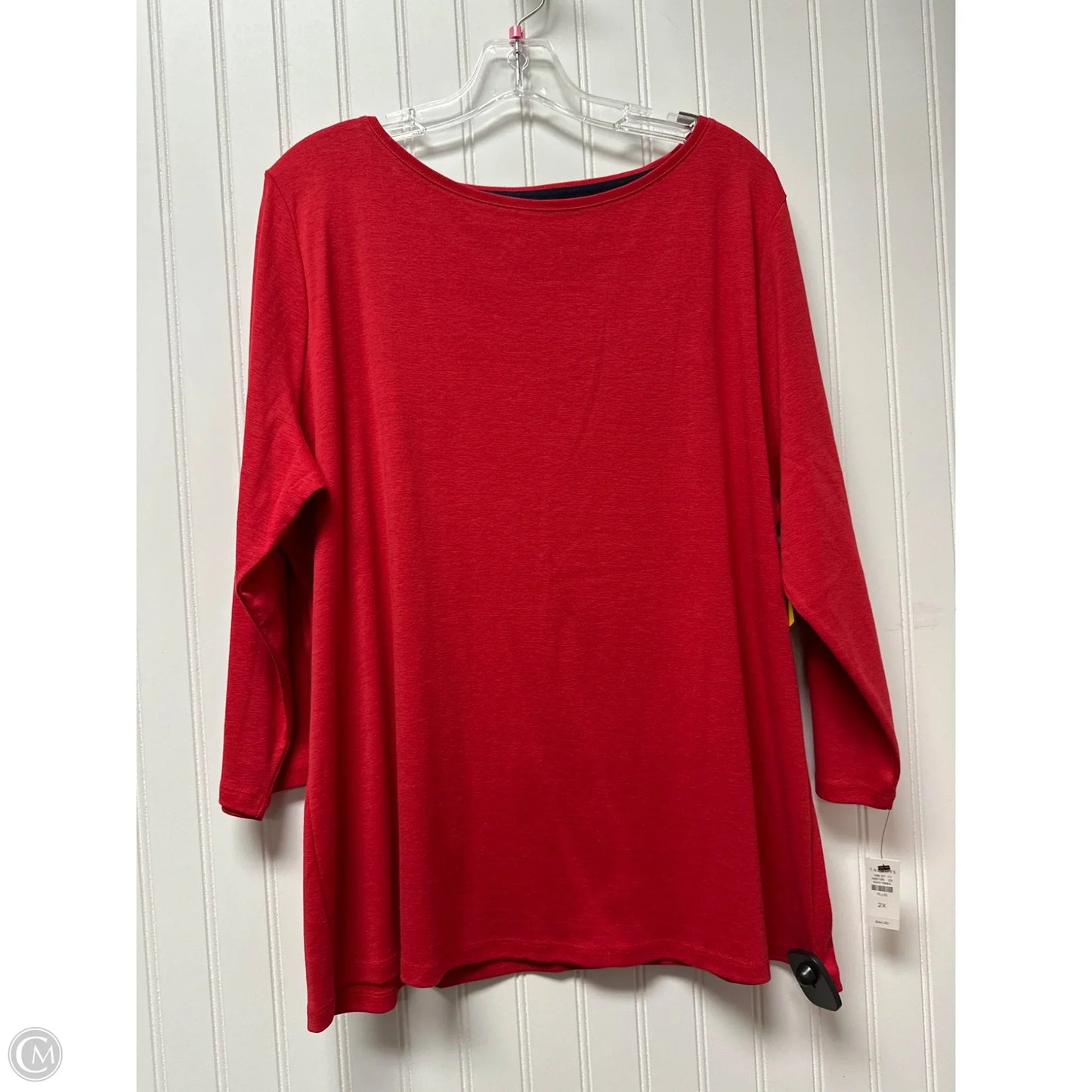 Top Long Sleeve By Talbots In Red, Size: 2x