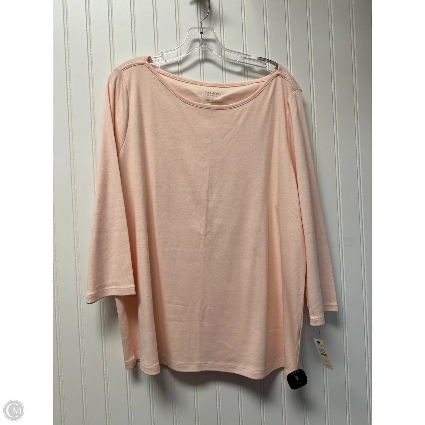 Top Long Sleeve By Talbots In Pink, Size: 2x