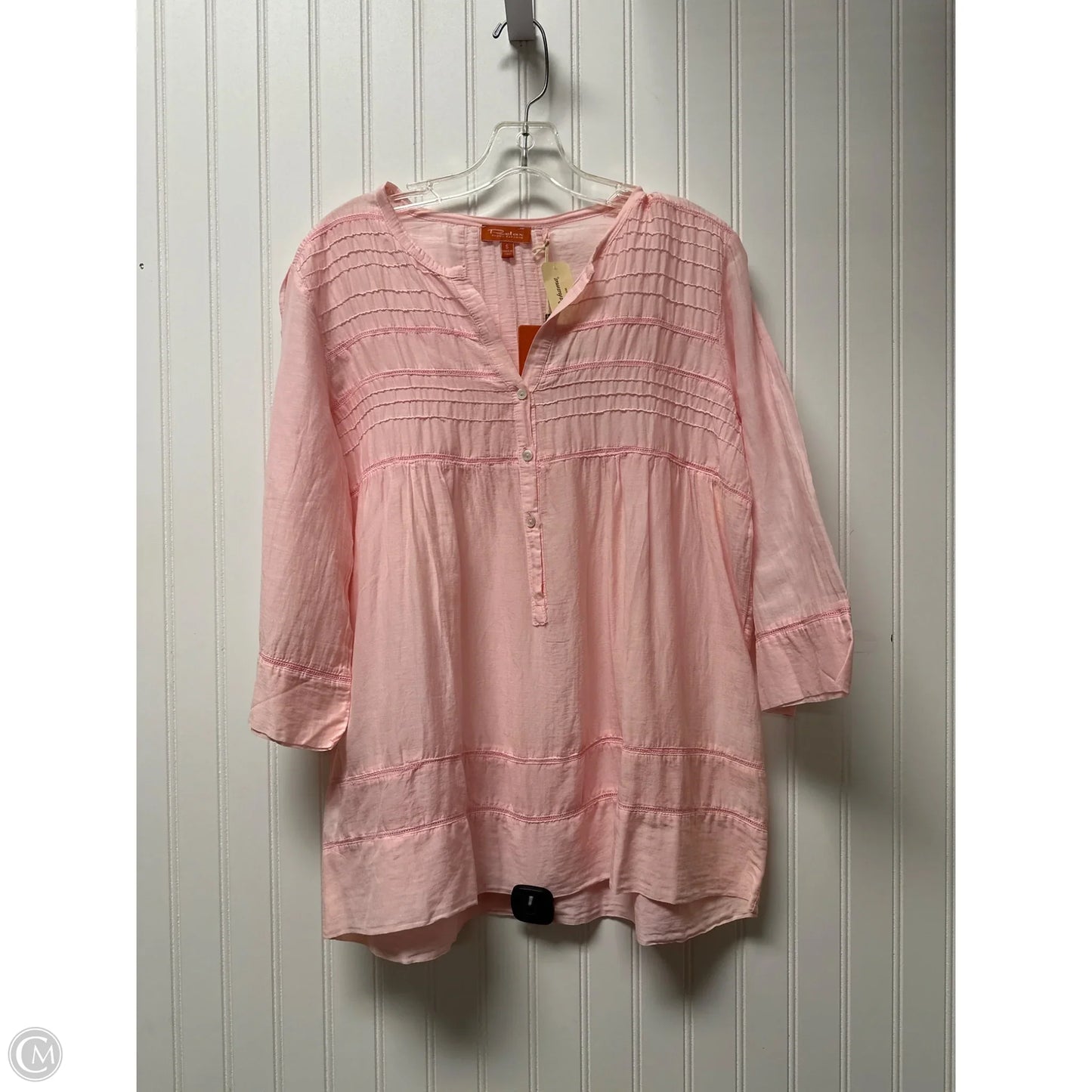 Top 3/4 Sleeve By Tommy Bahama In Pink, Size: S