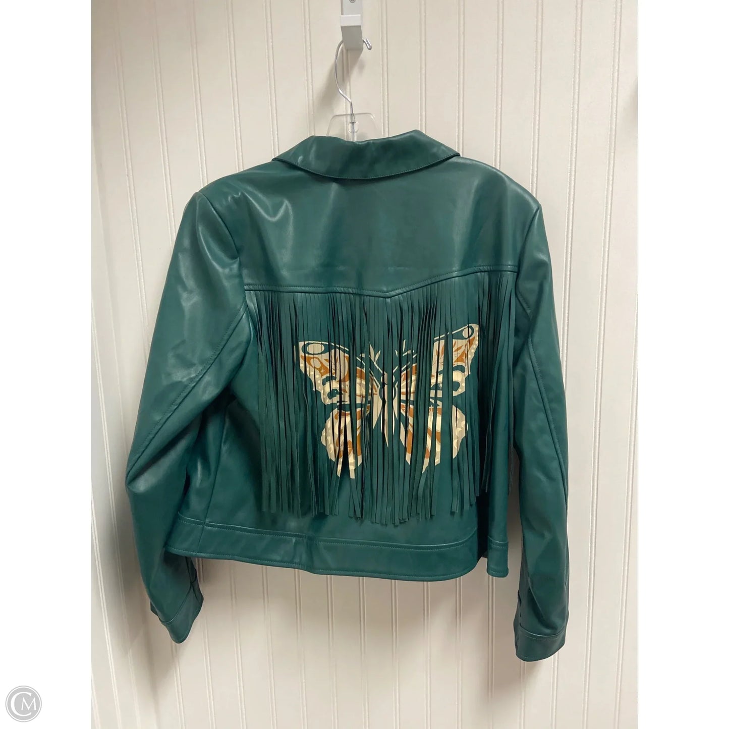 Jacket Moto By G By Giuliana In Green, Size: Xl