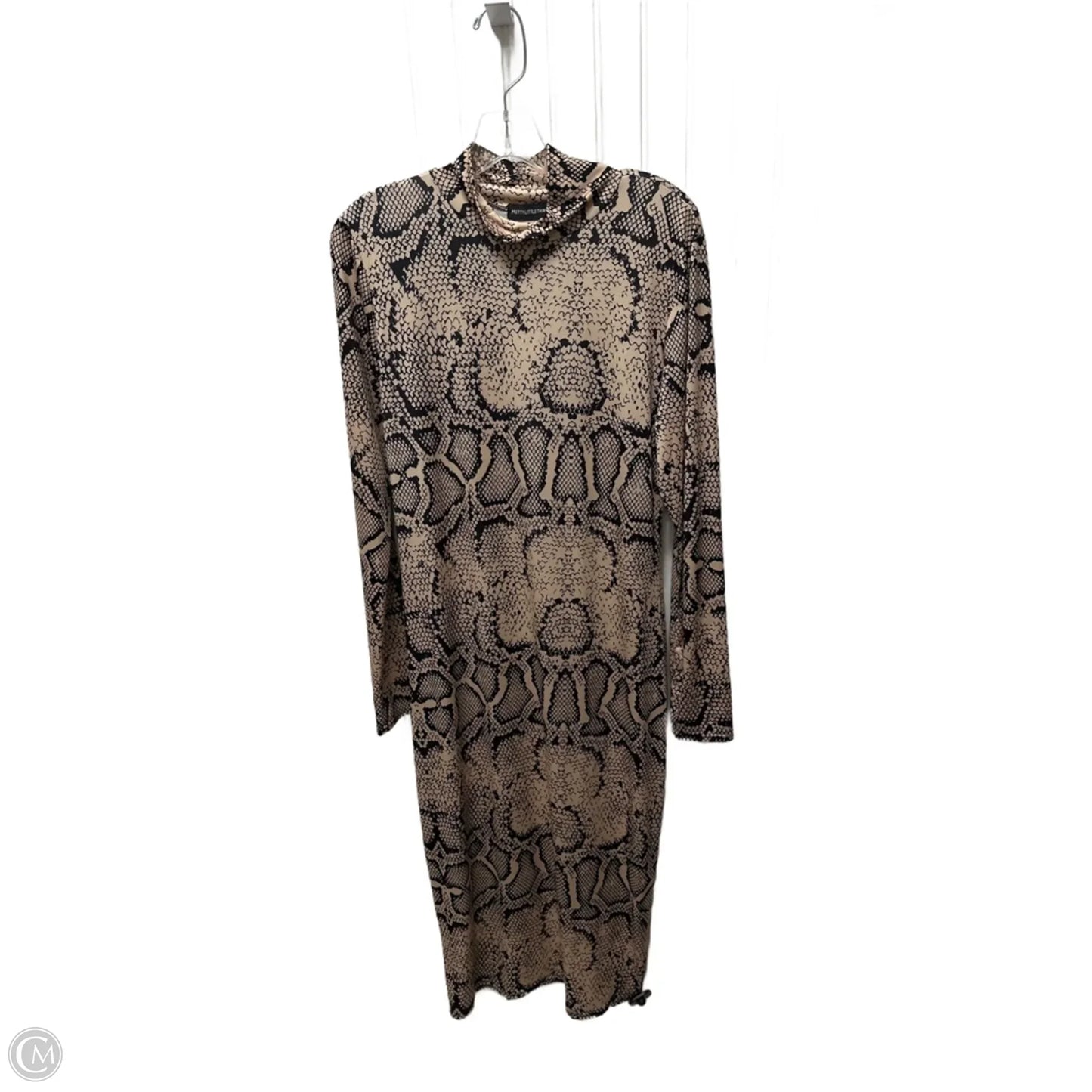 Dress Casual Maxi By Pretty Little Thing In Animal Print, Size: M