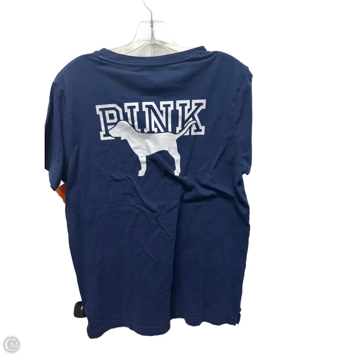 Top Short Sleeve By Pink In Navy, Size: S