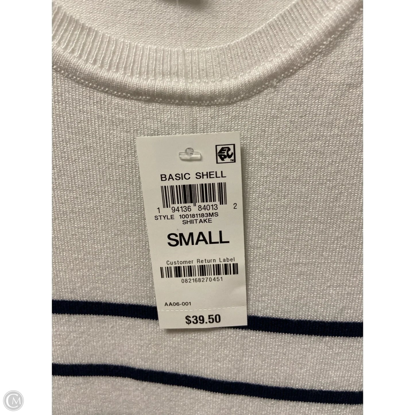 Top Sleeveless By Style And Company In Striped Pattern, Size: S